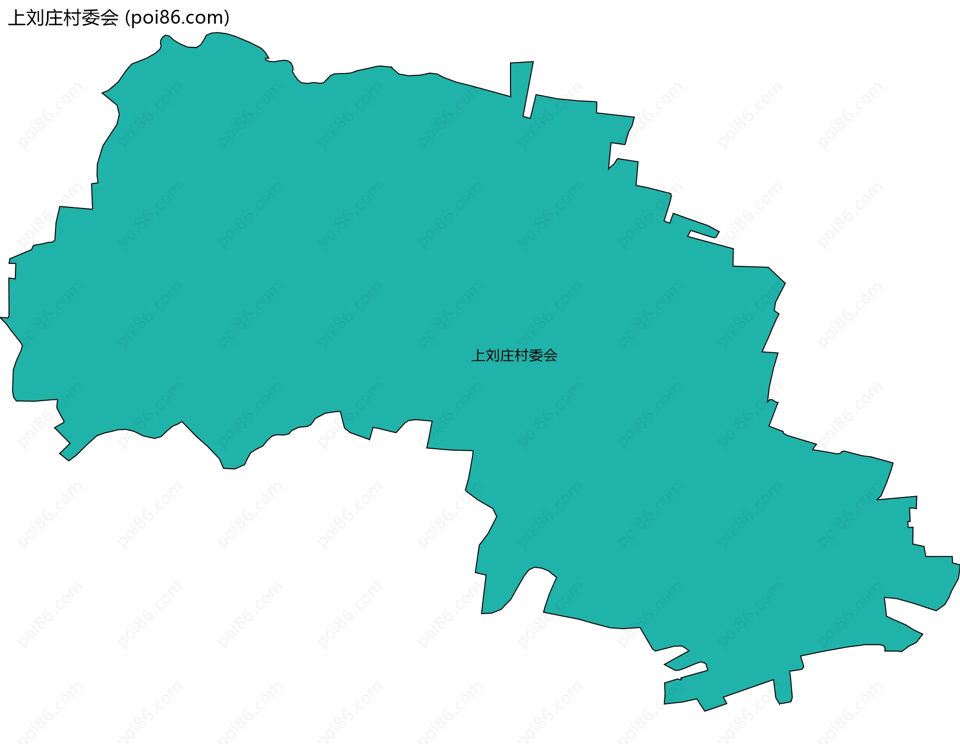 上刘庄村委会边界地图