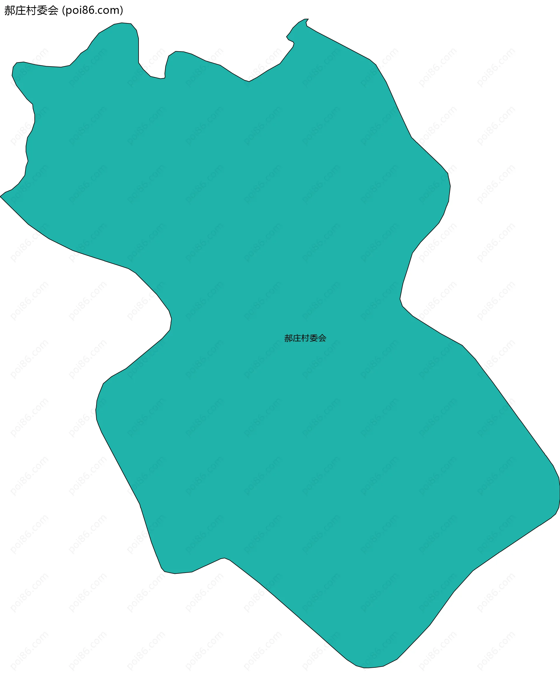 郝庄村委会边界地图