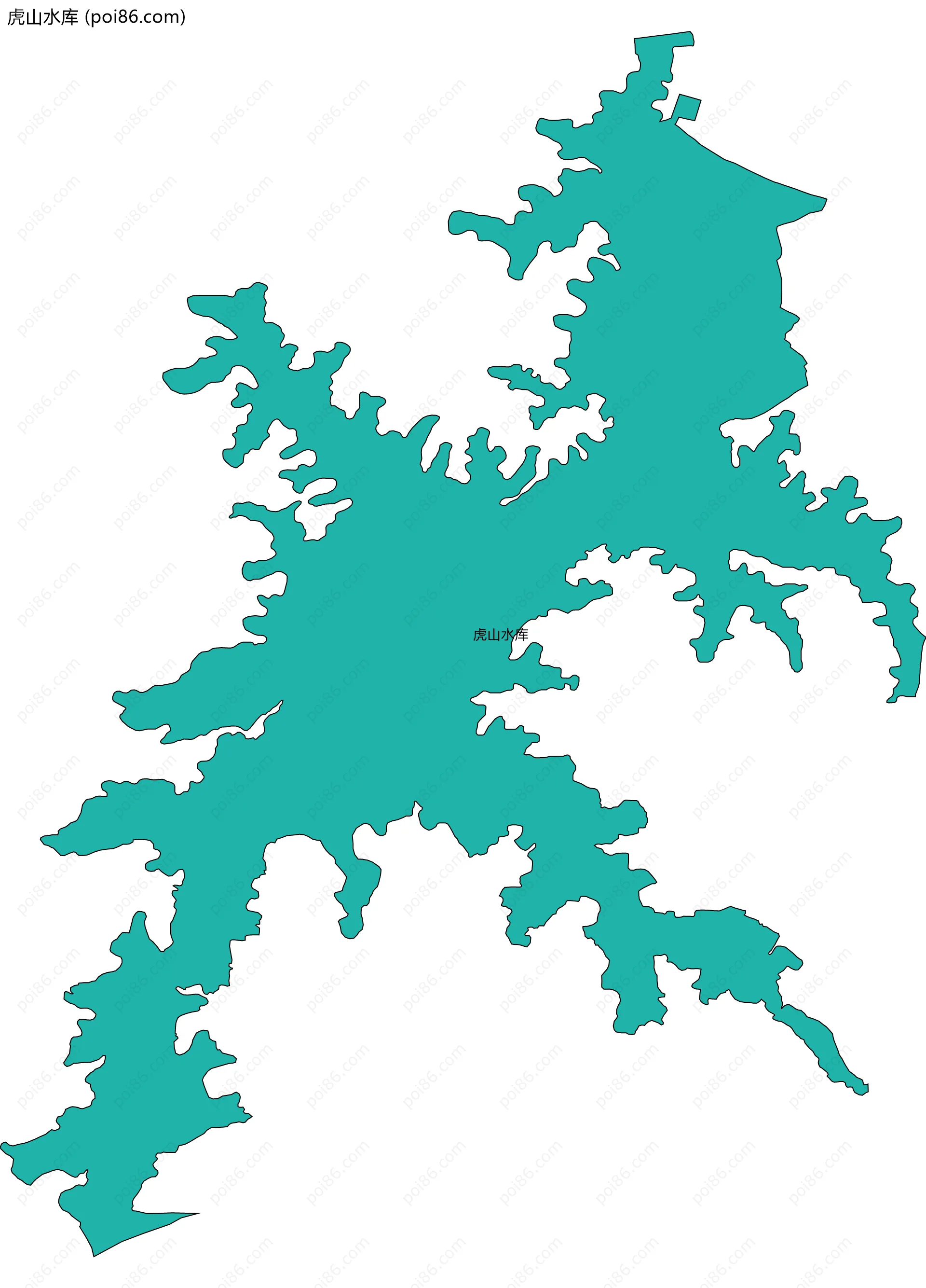 虎山水库边界地图