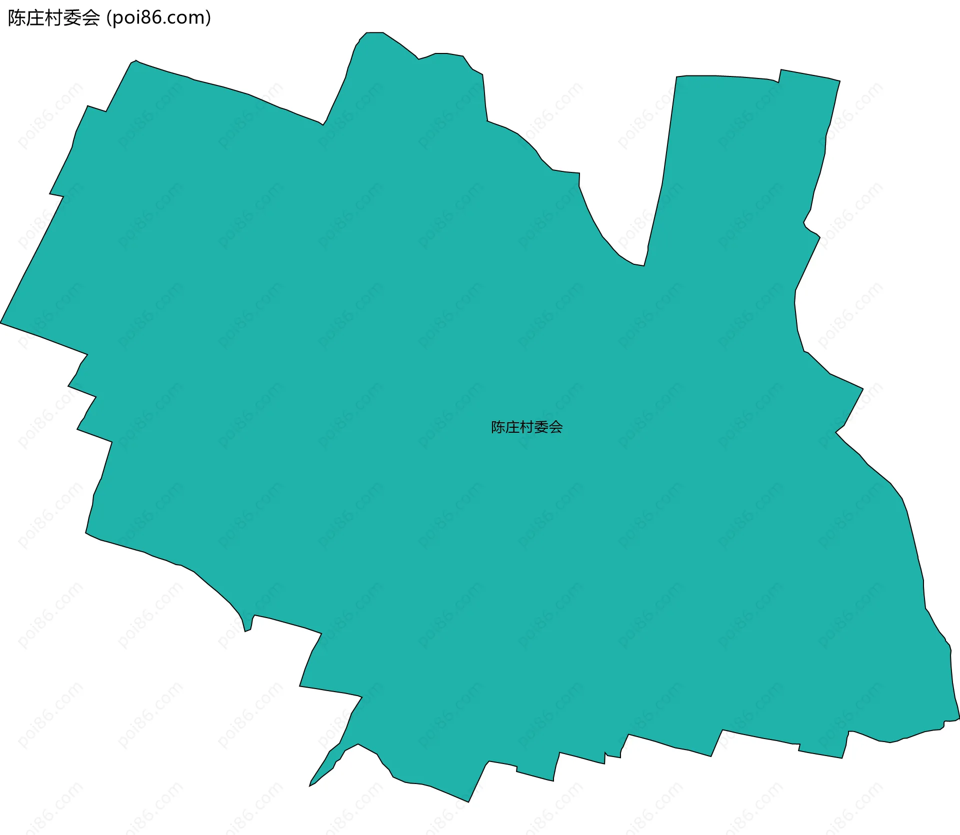陈庄村委会边界地图