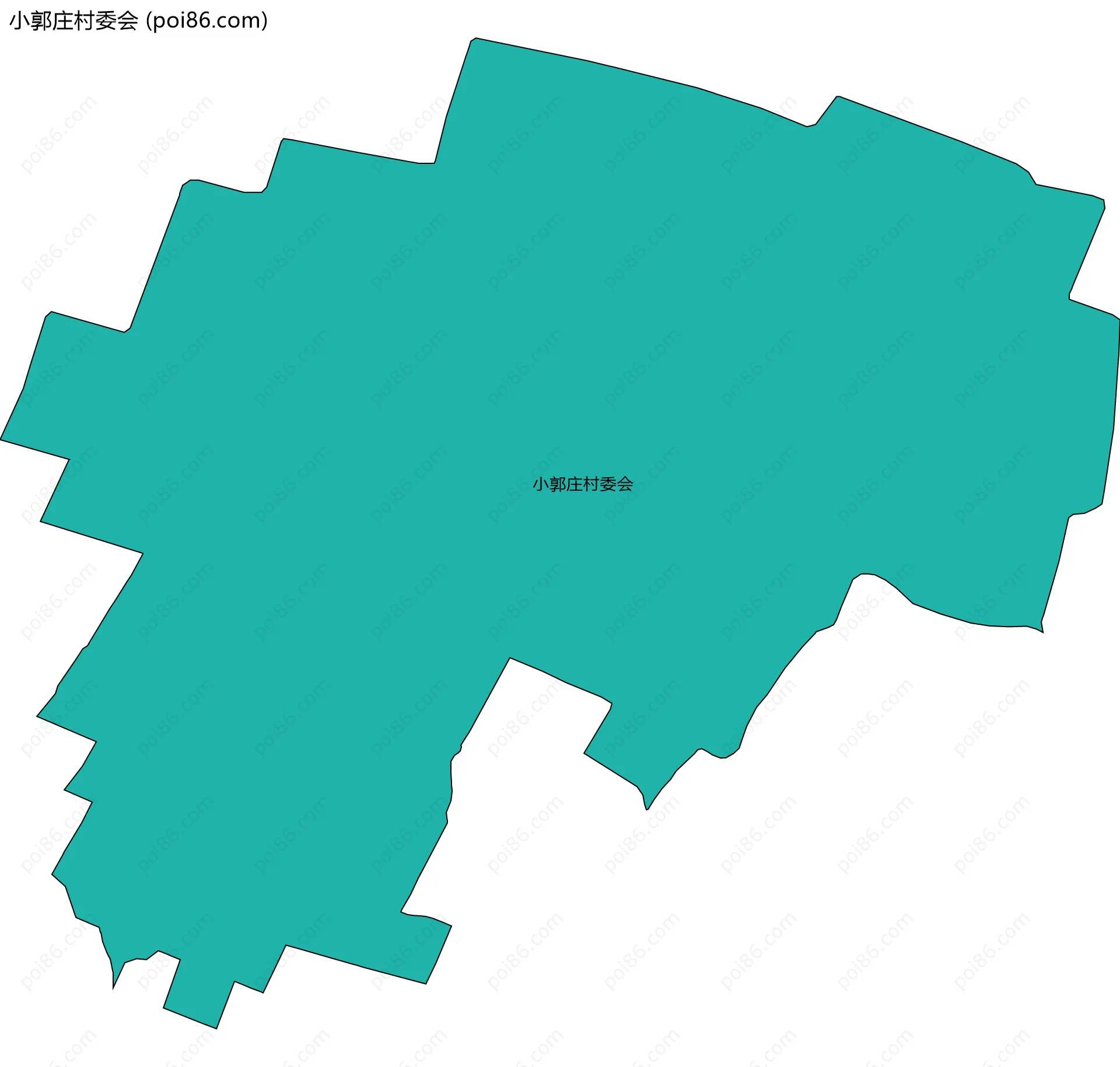 小郭庄村委会边界地图