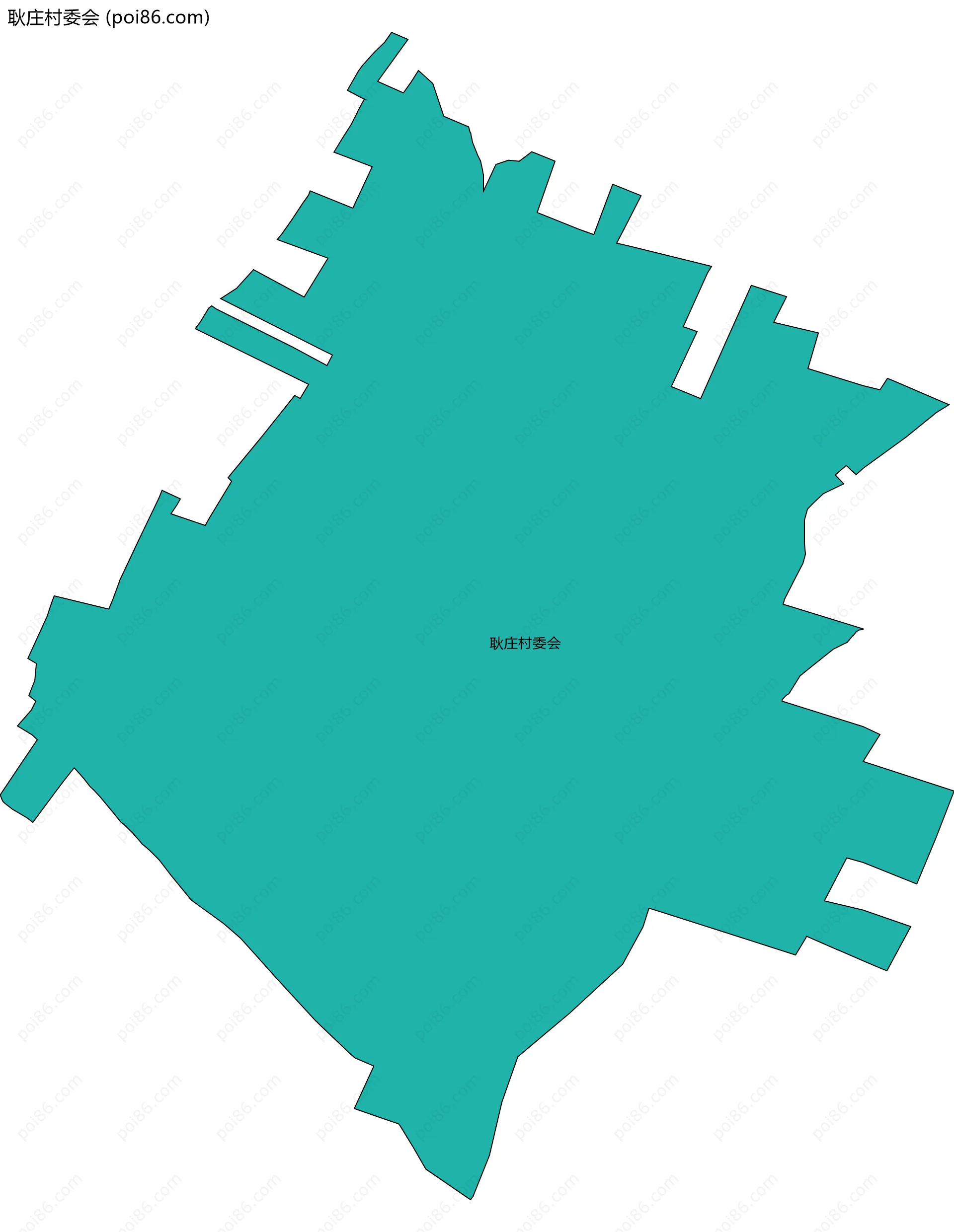 耿庄村委会边界地图