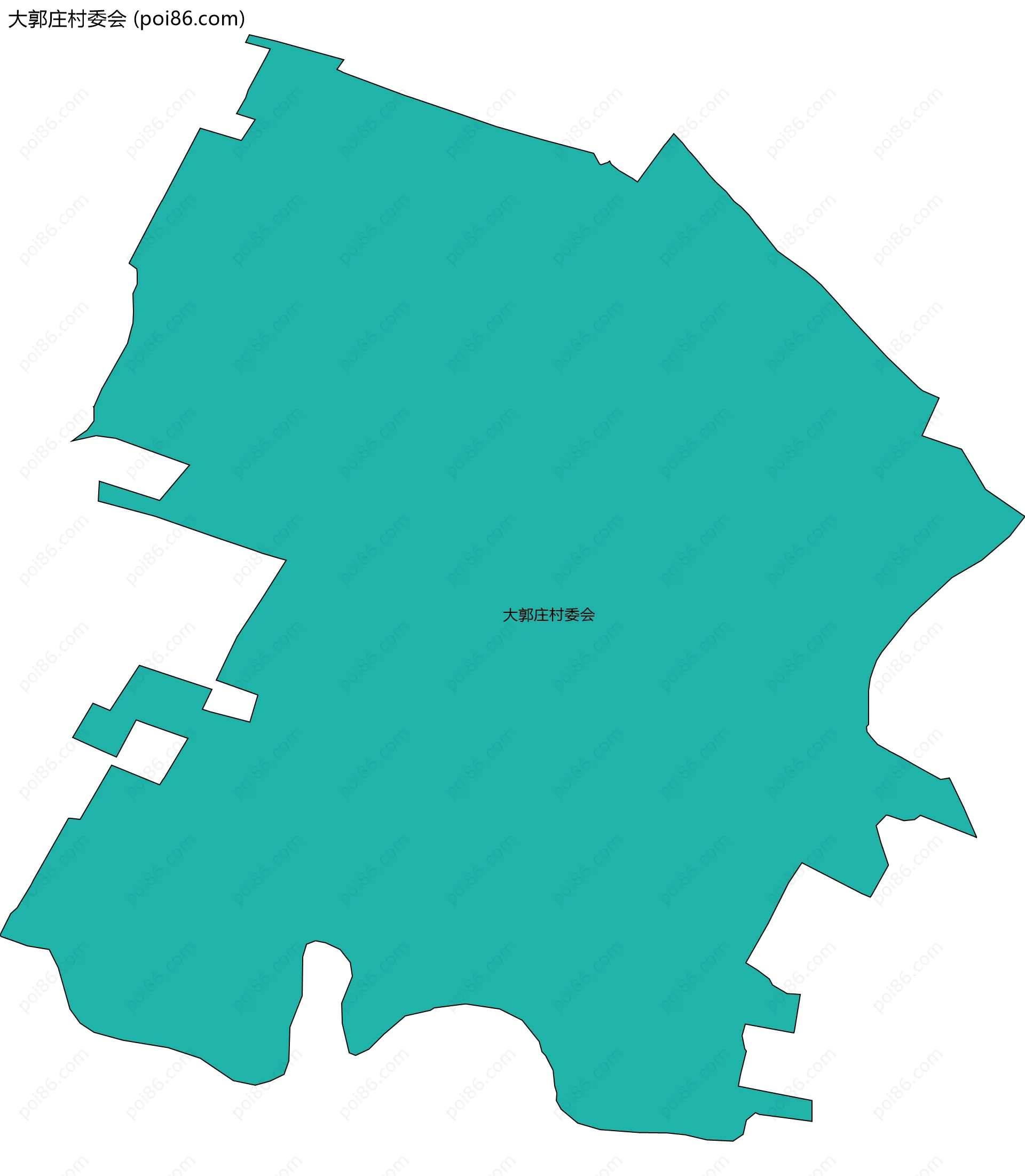 大郭庄村委会边界地图