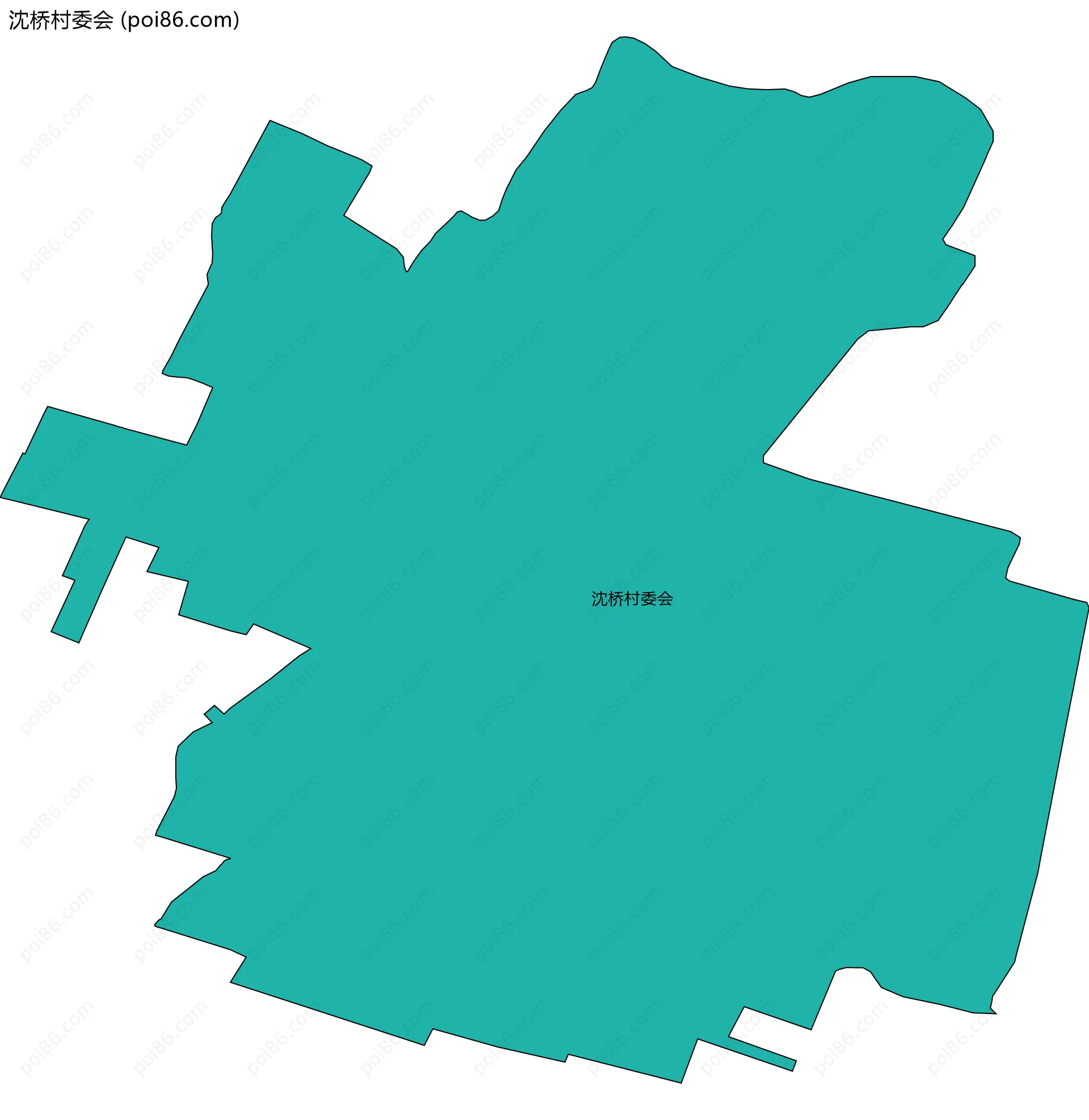 沈桥村委会边界地图