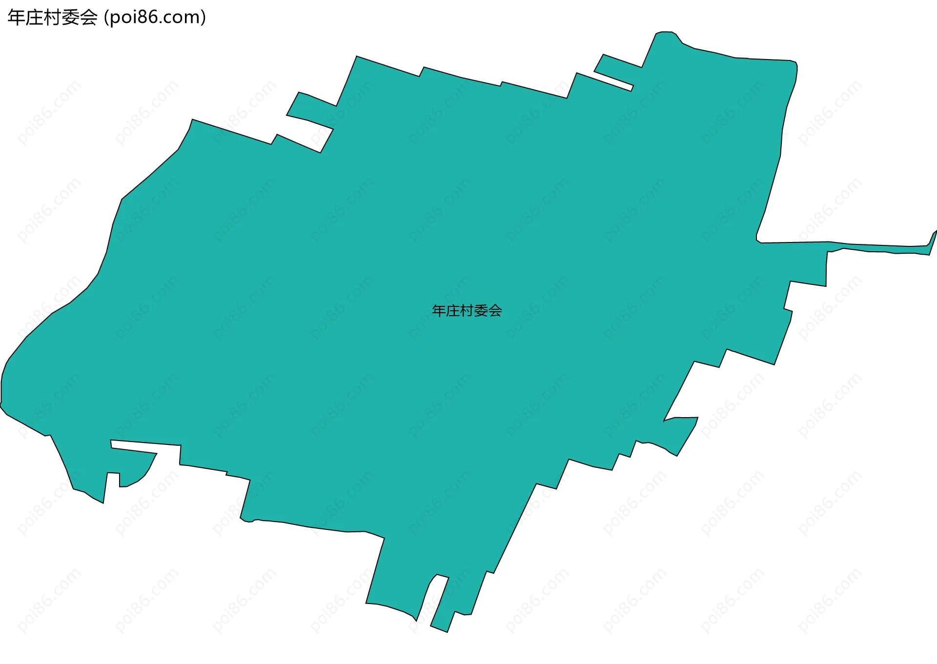 年庄村委会边界地图