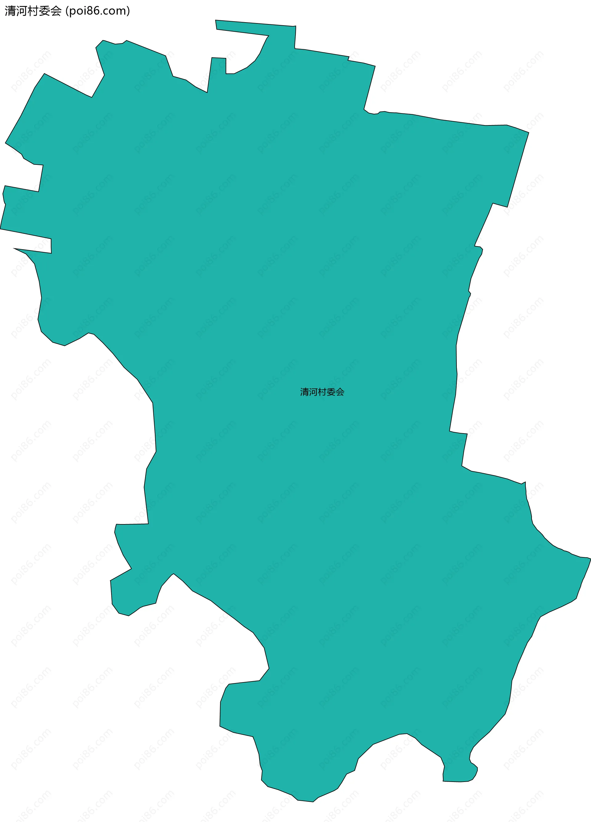 清河村委会边界地图
