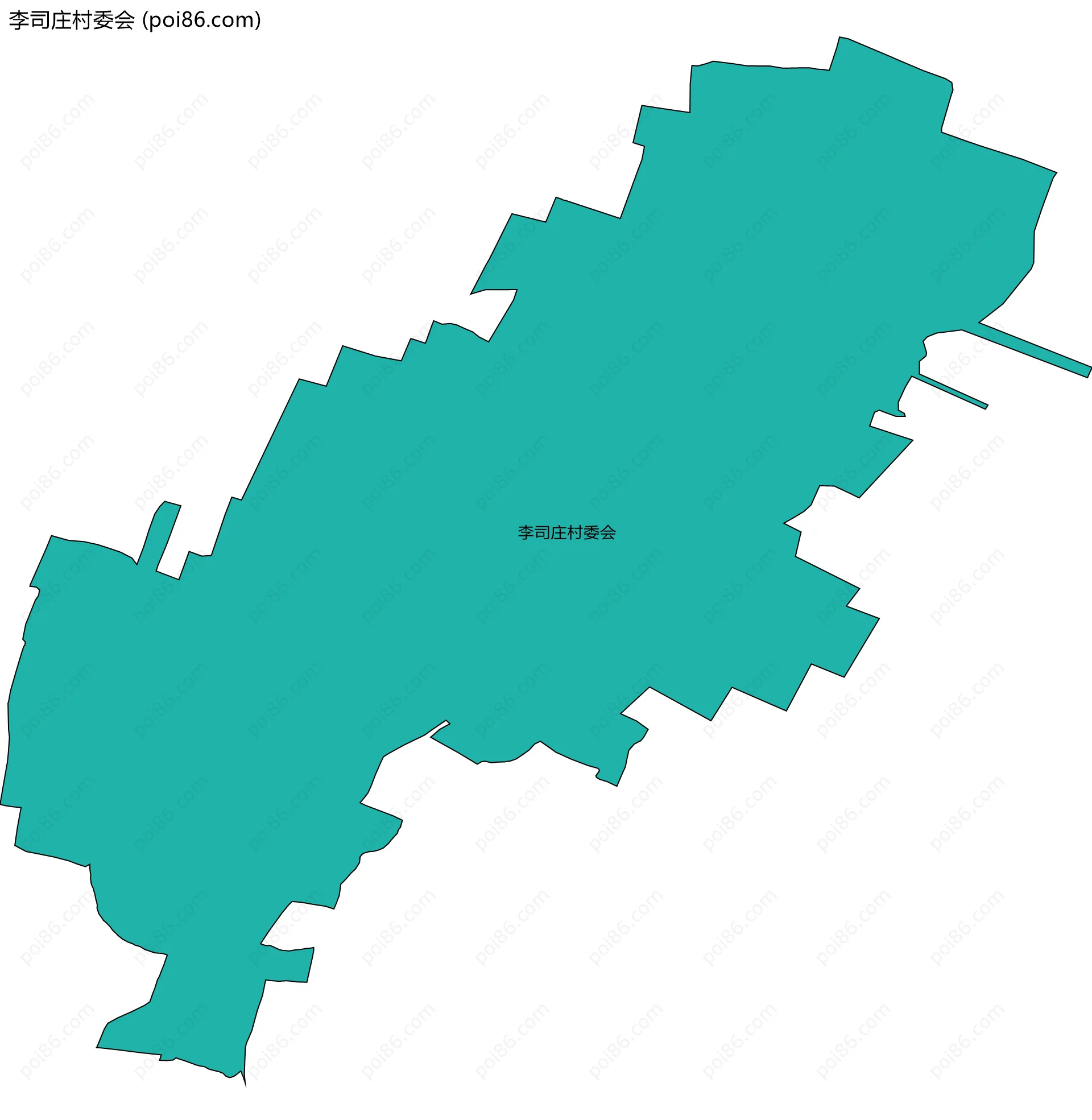 李司庄村委会边界地图