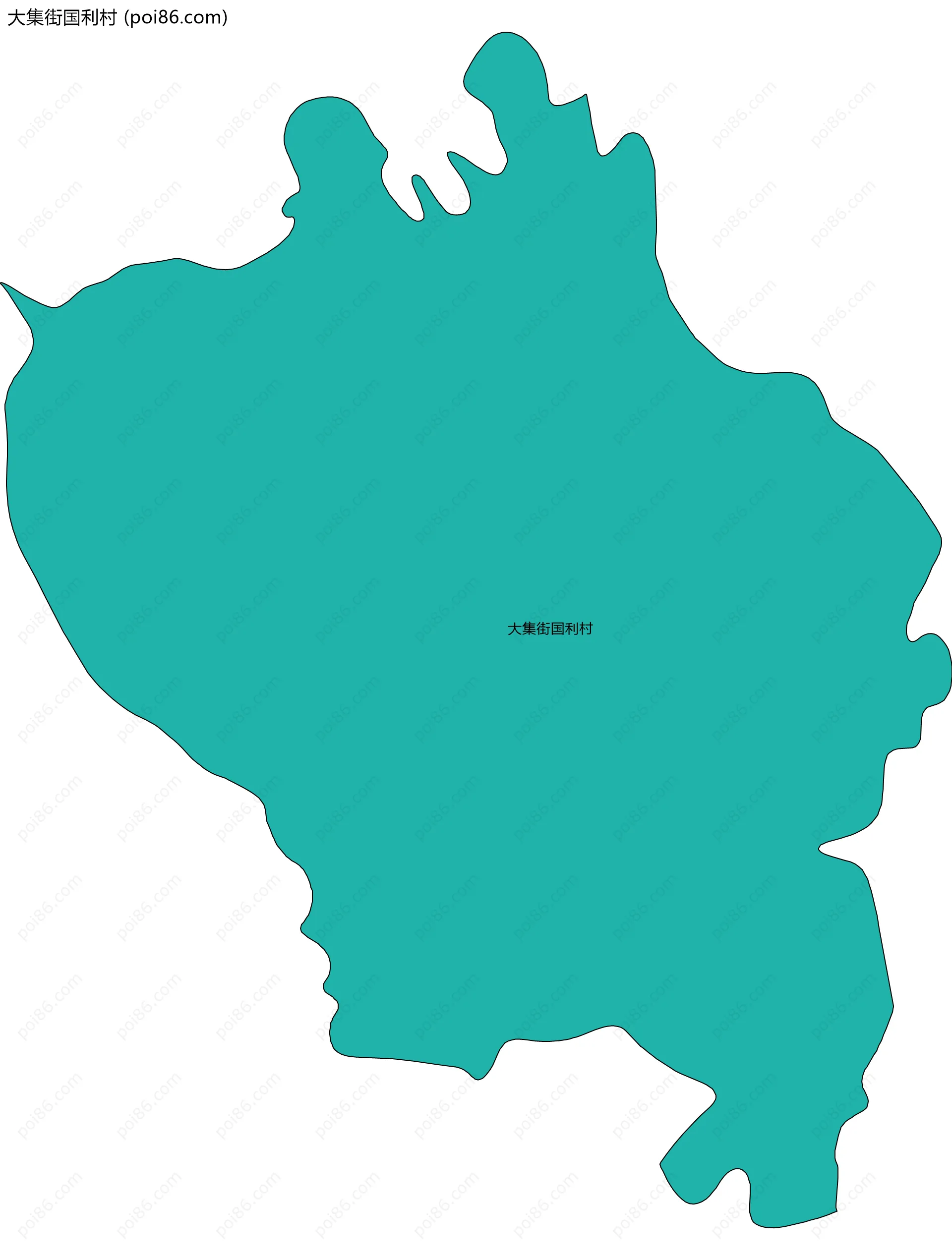 大集街国利村边界地图