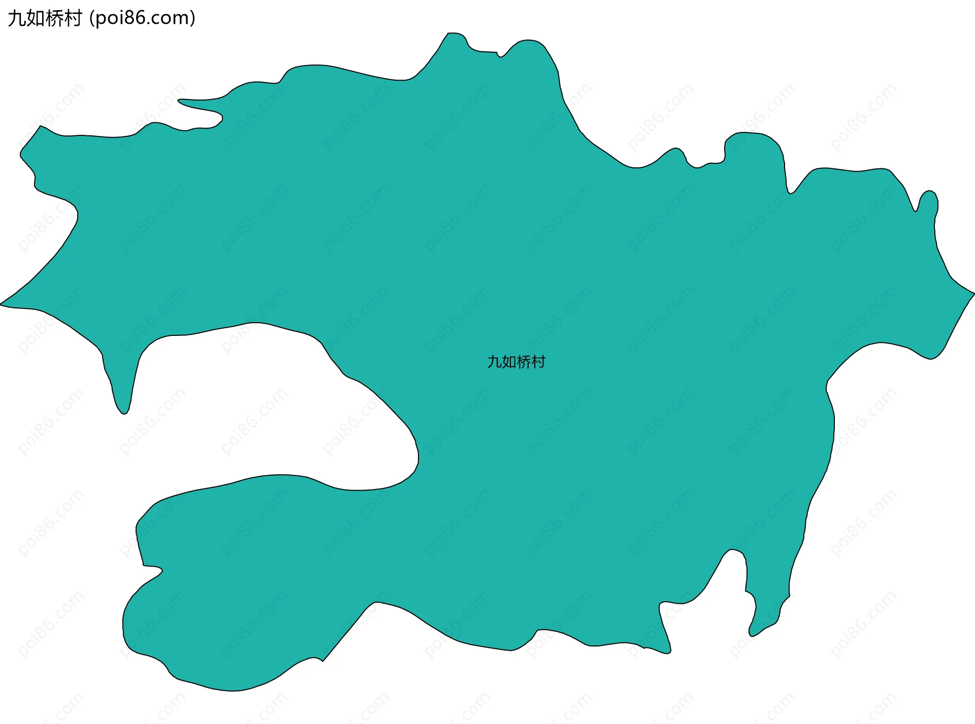 九如桥村边界地图