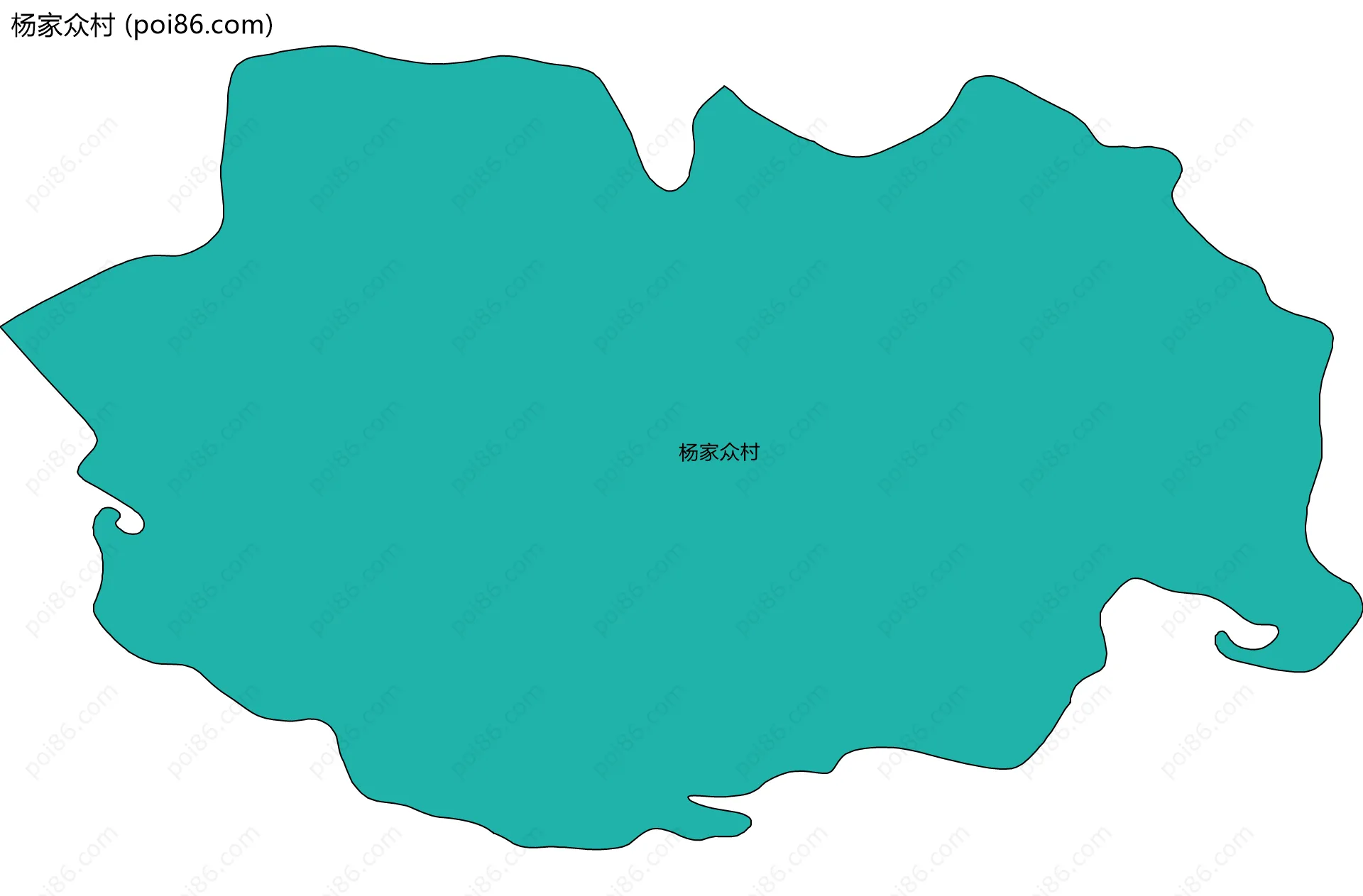 杨家众村边界地图