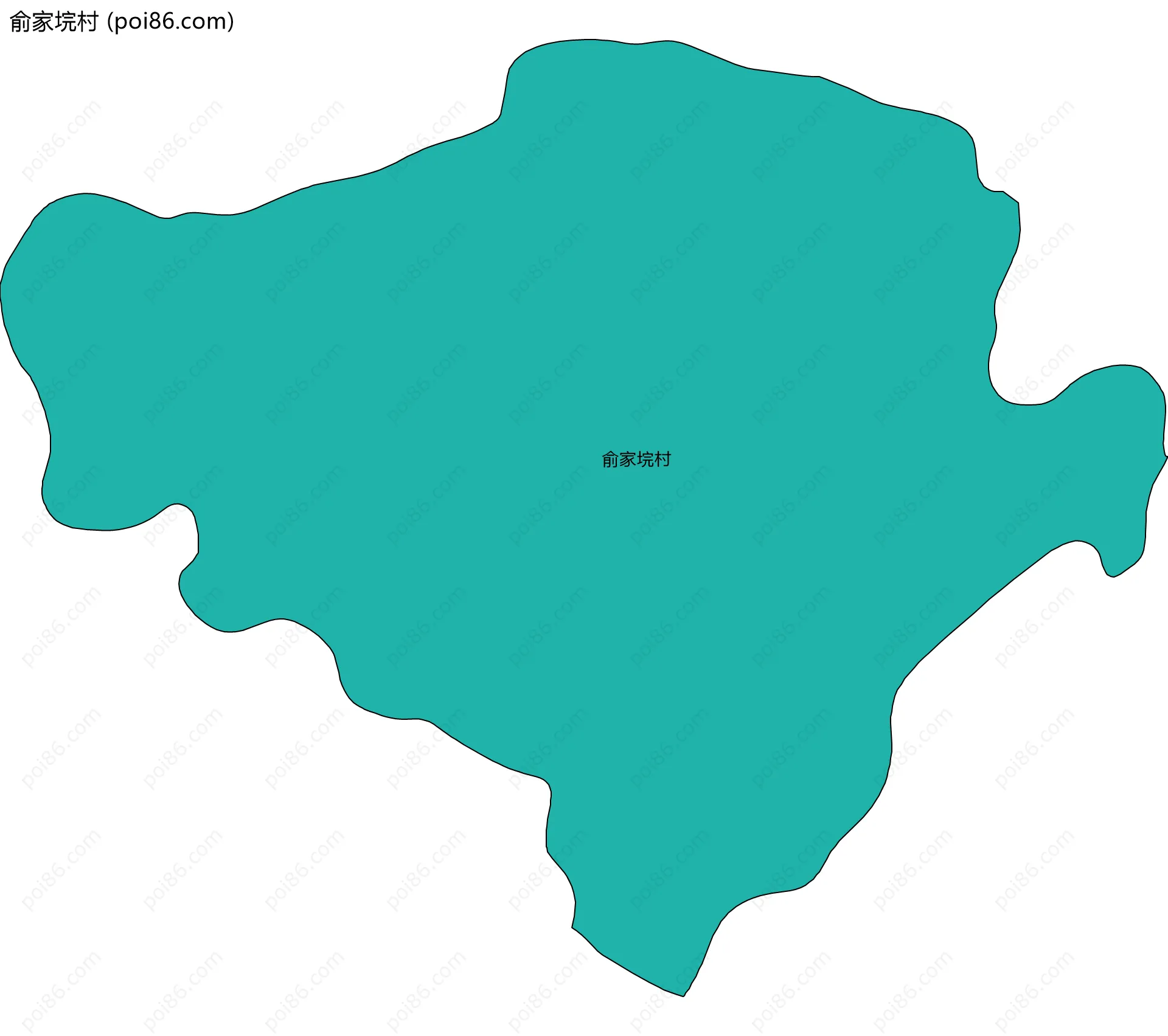 俞家垸村边界地图