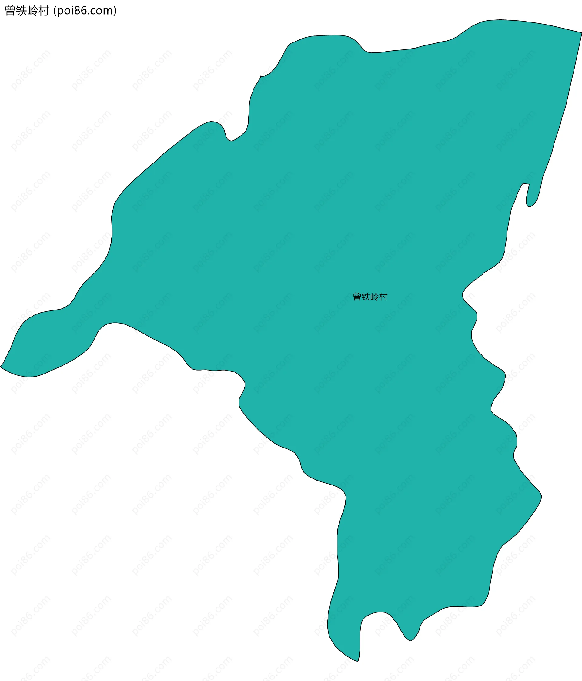 曾铁岭村边界地图