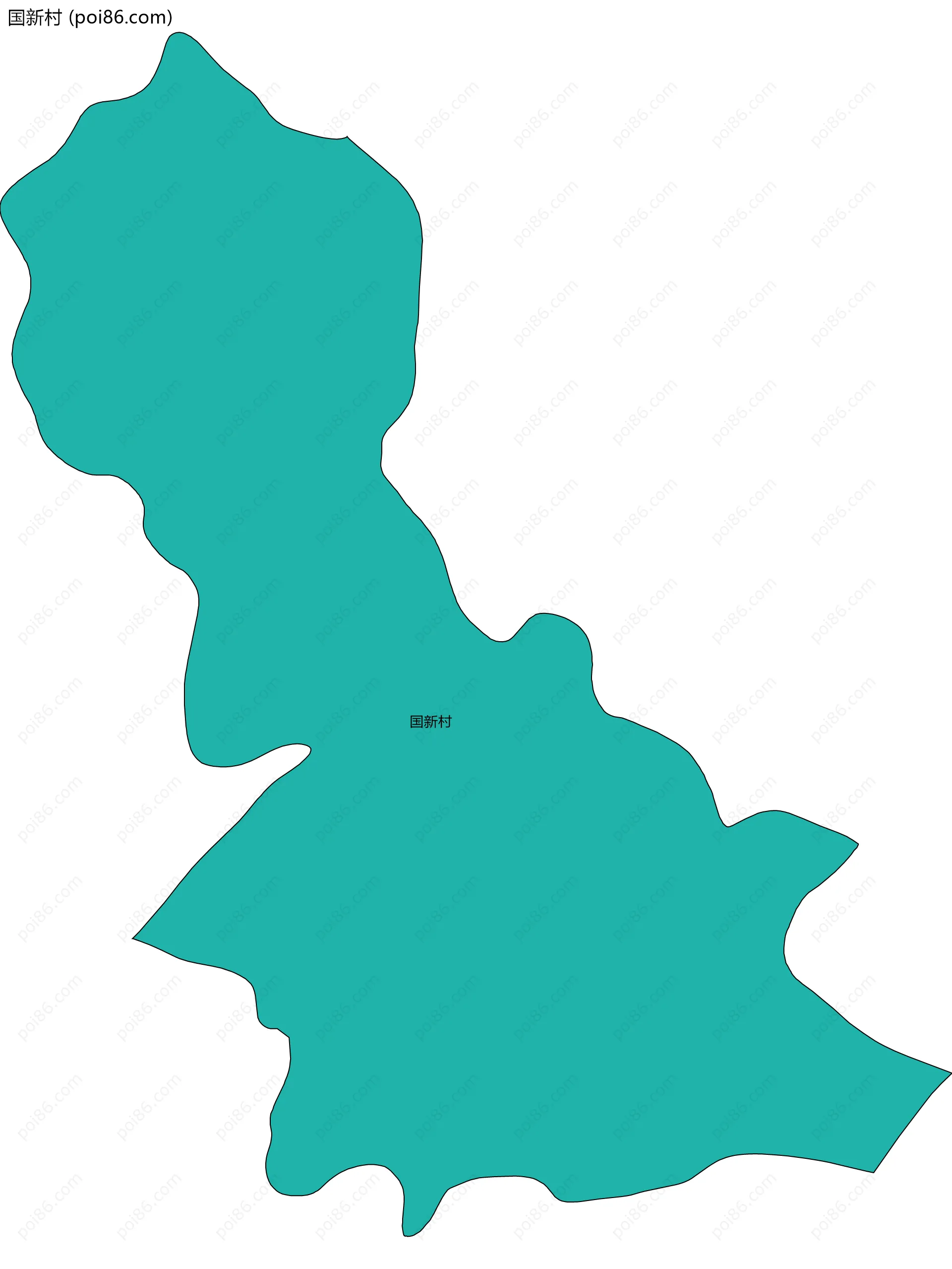 国新村边界地图