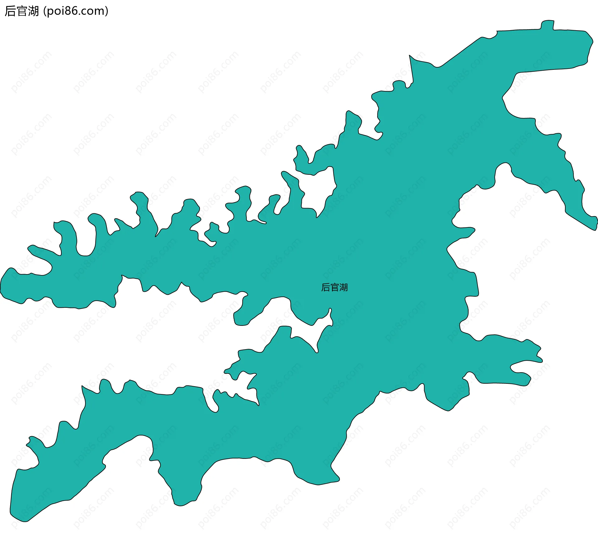 后官湖边界地图
