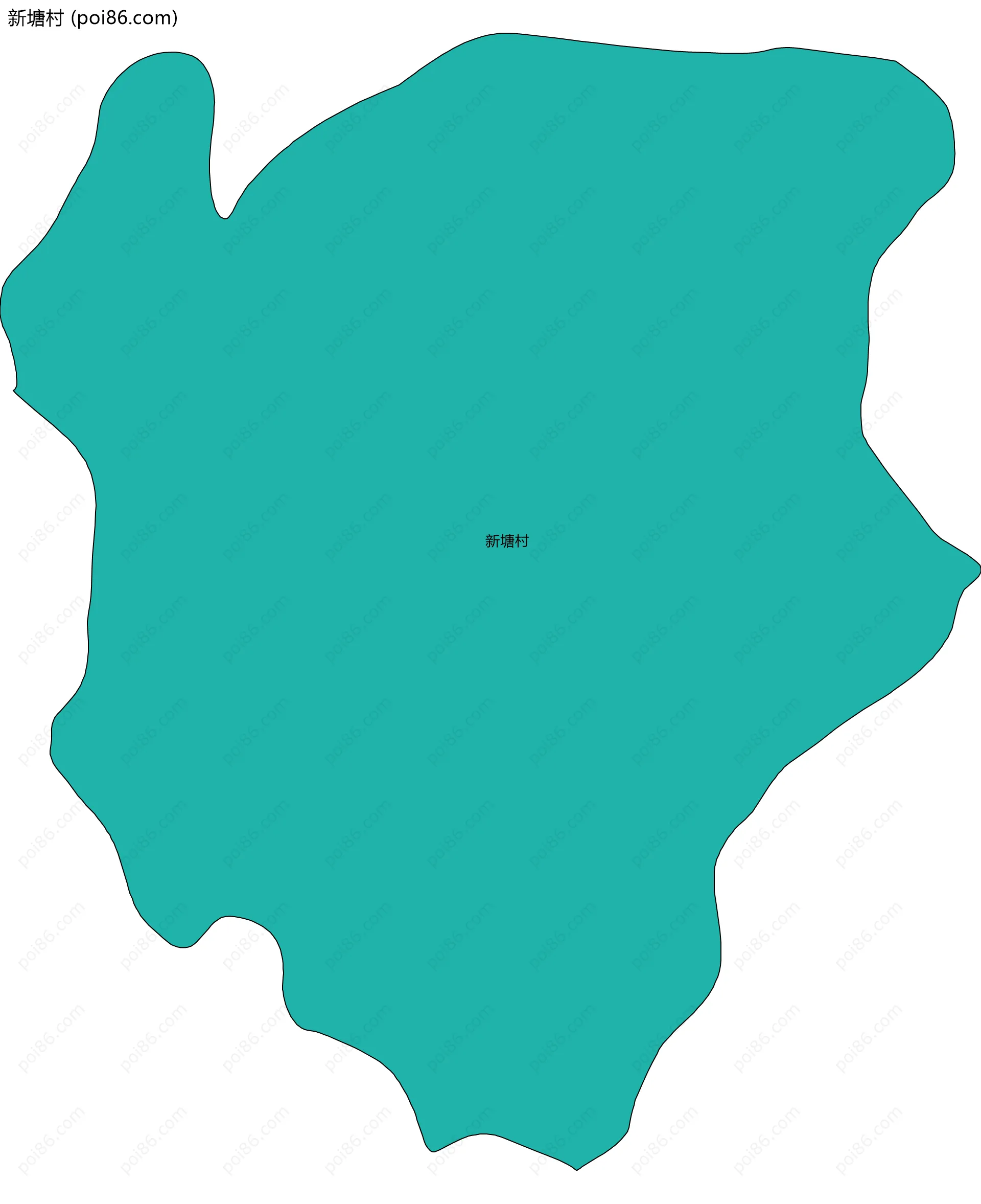 新塘村边界地图