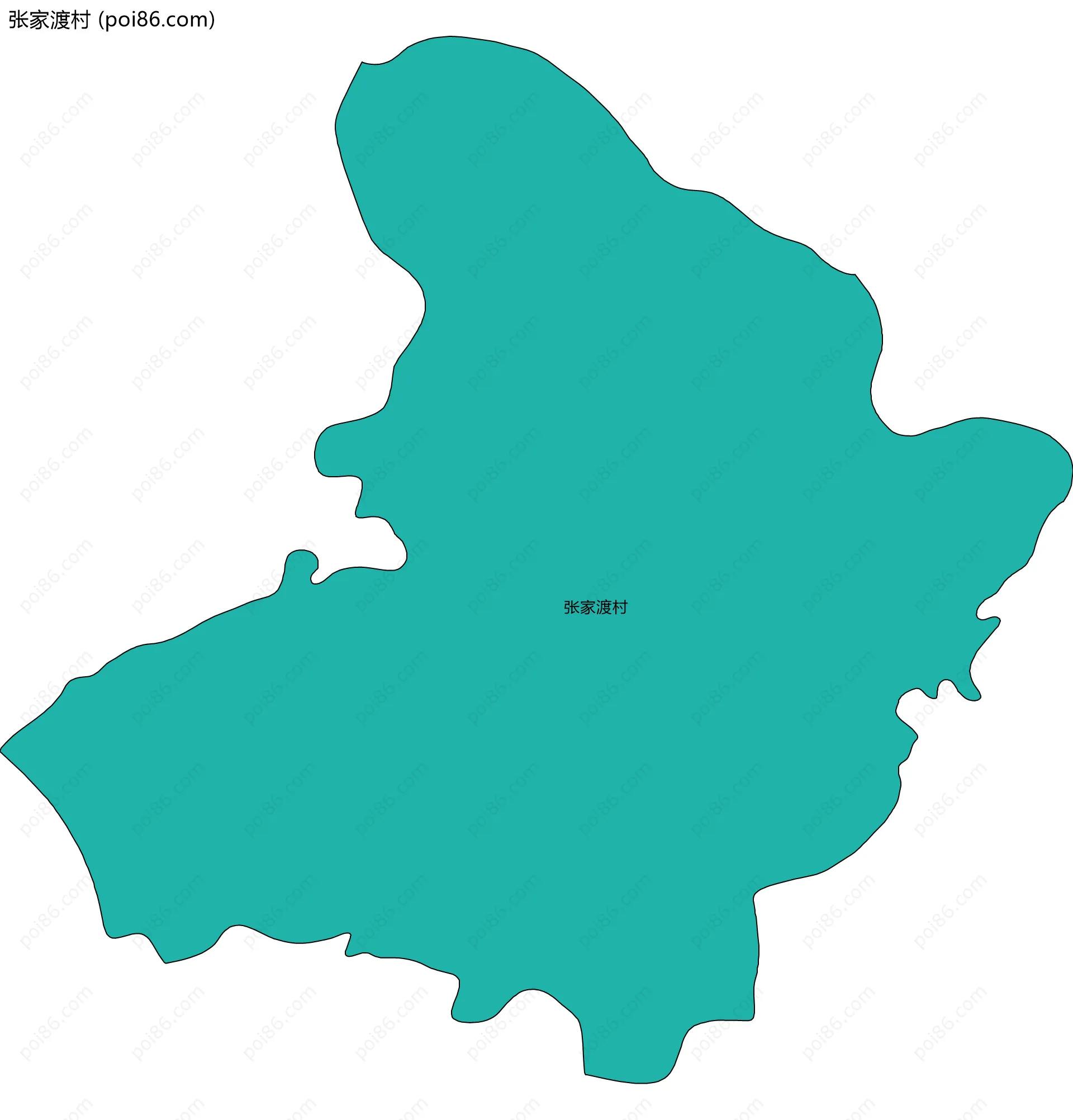 张家渡村边界地图