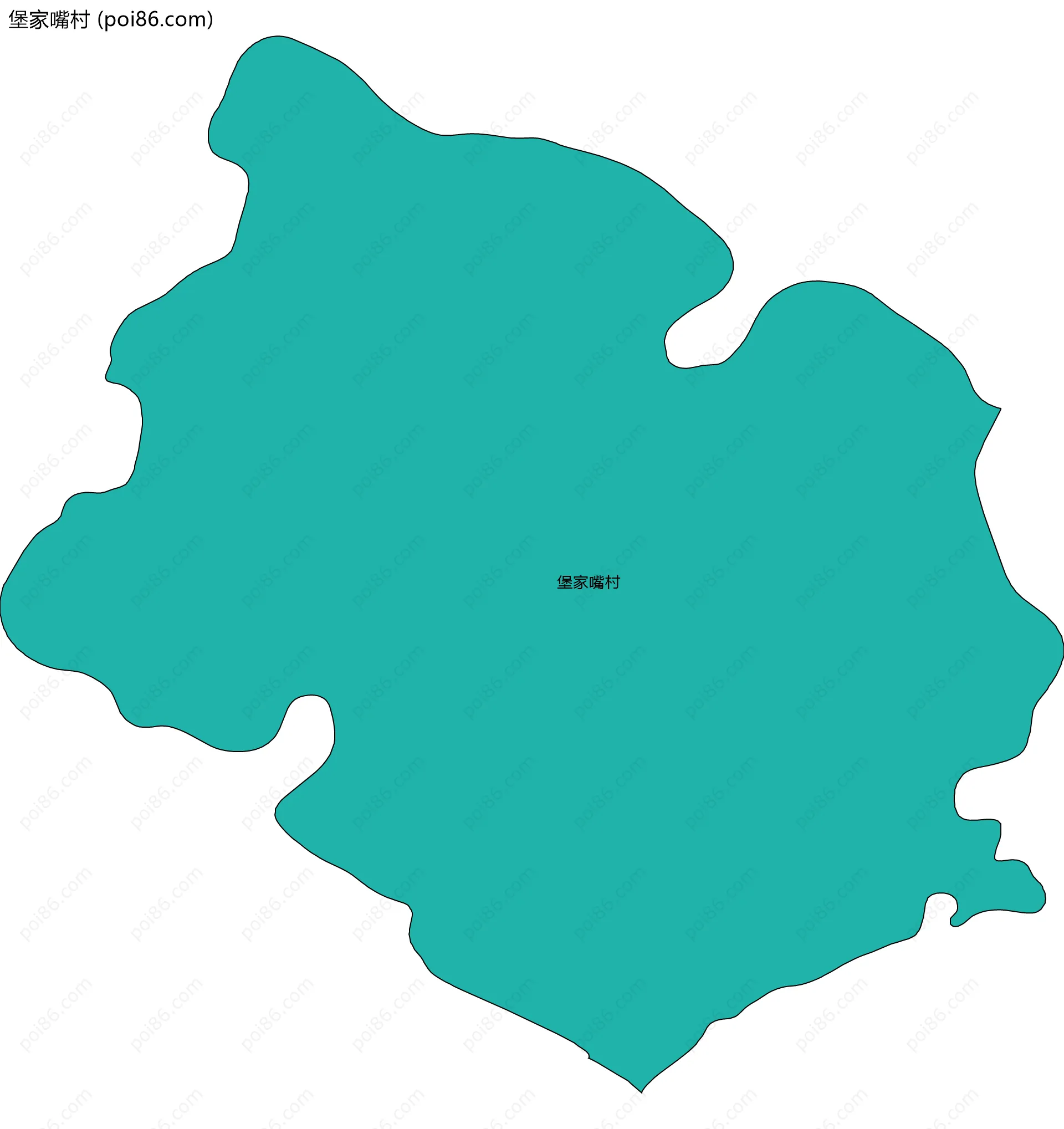 堡家嘴村边界地图