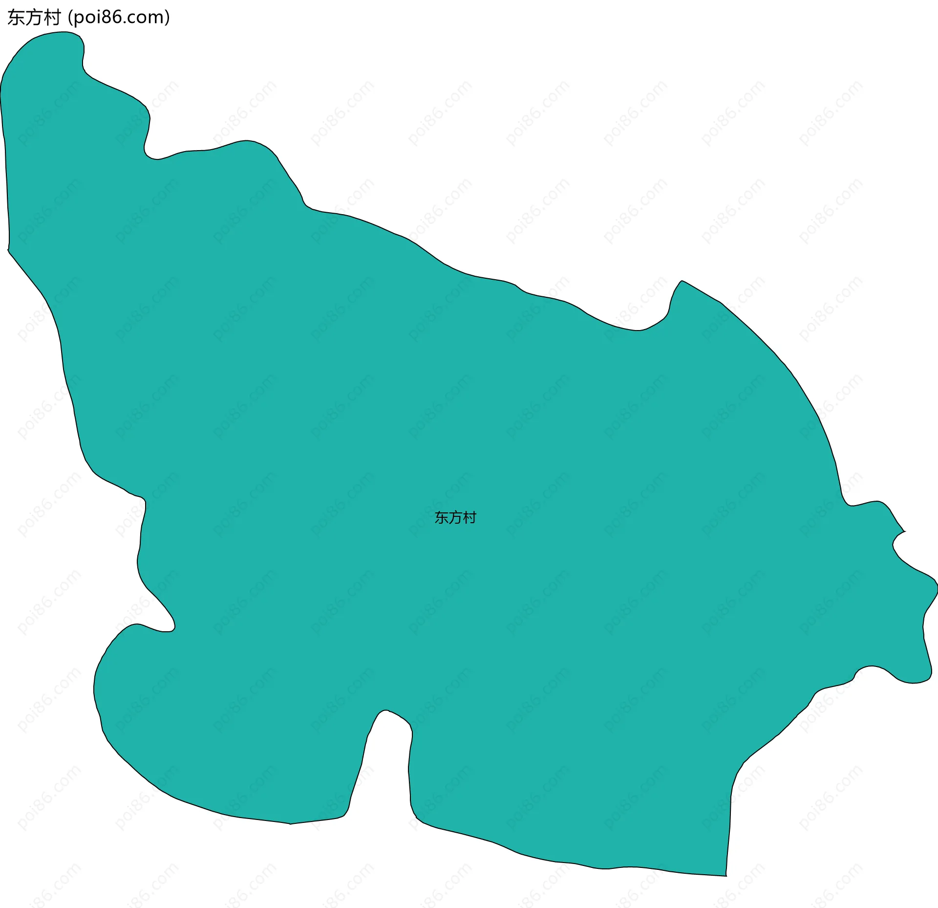 东方村边界地图