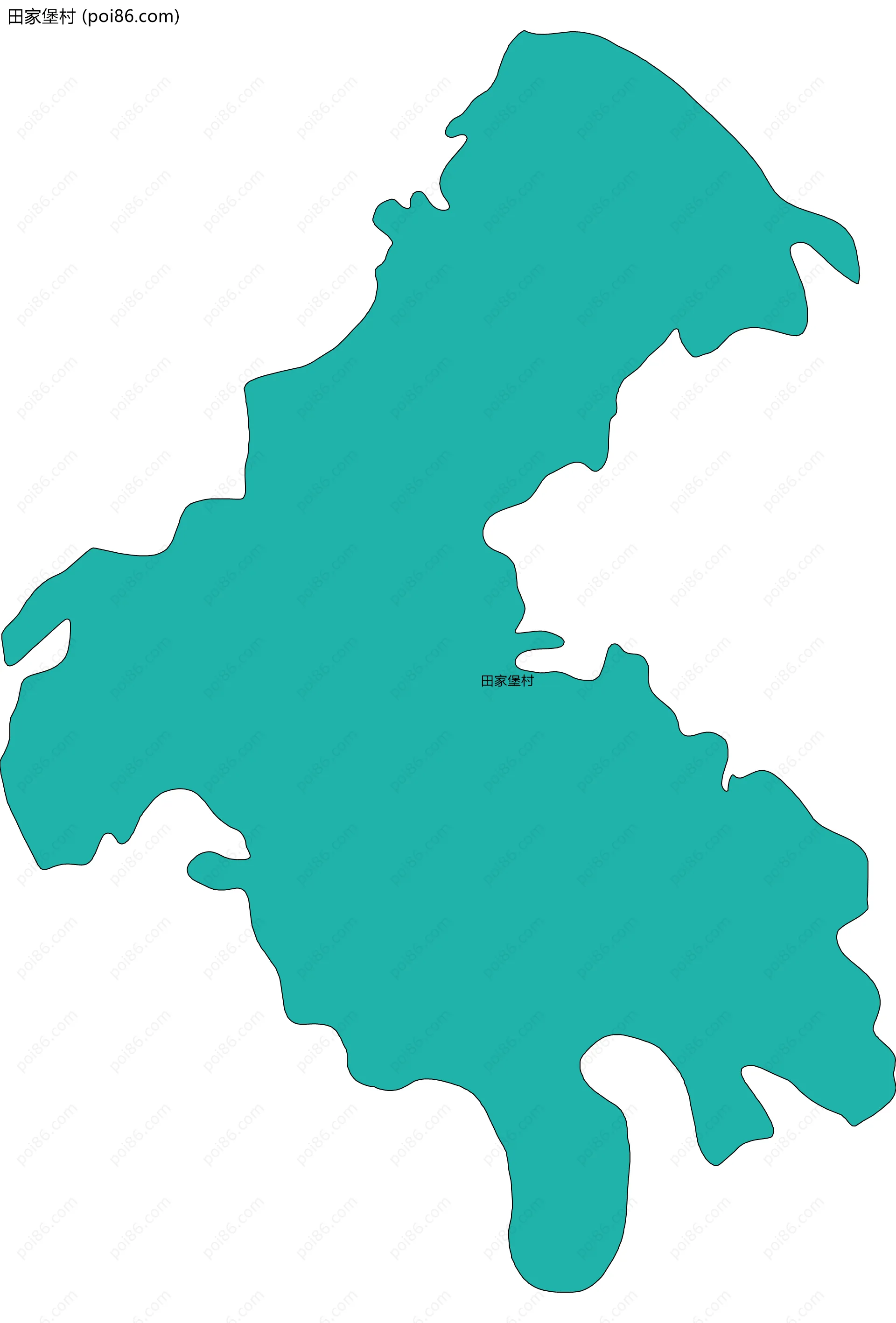 田家堡村边界地图