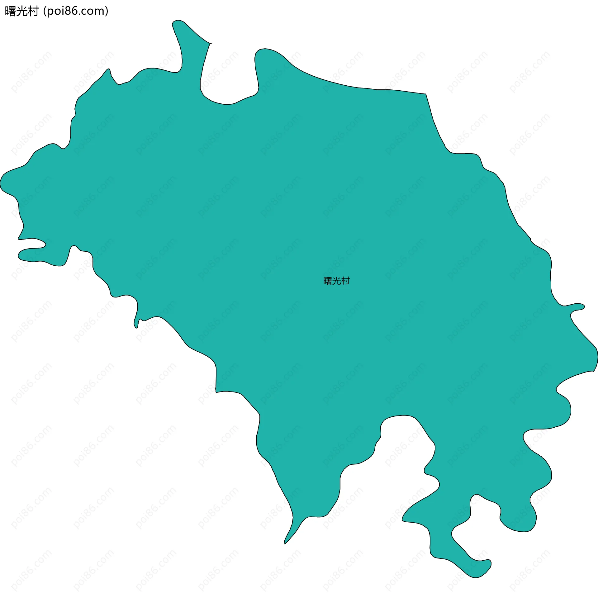 曙光村边界地图