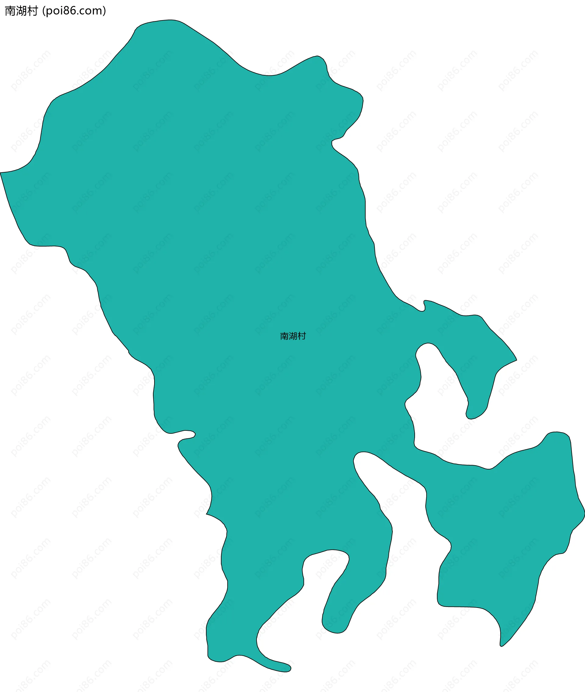 南湖村边界地图