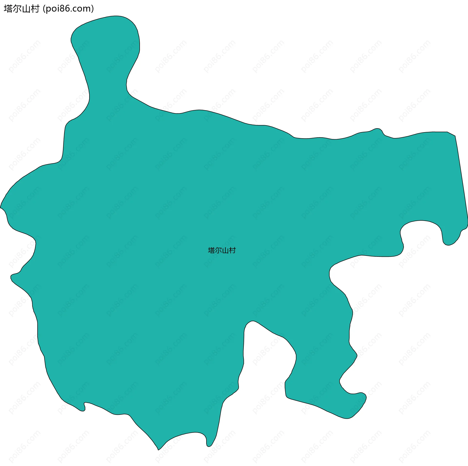 塔尔山村边界地图