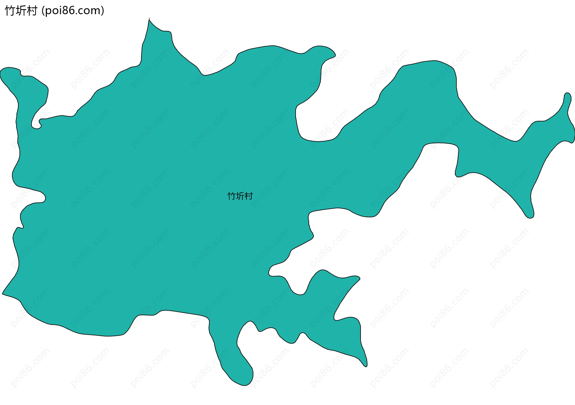 竹圻村边界地图