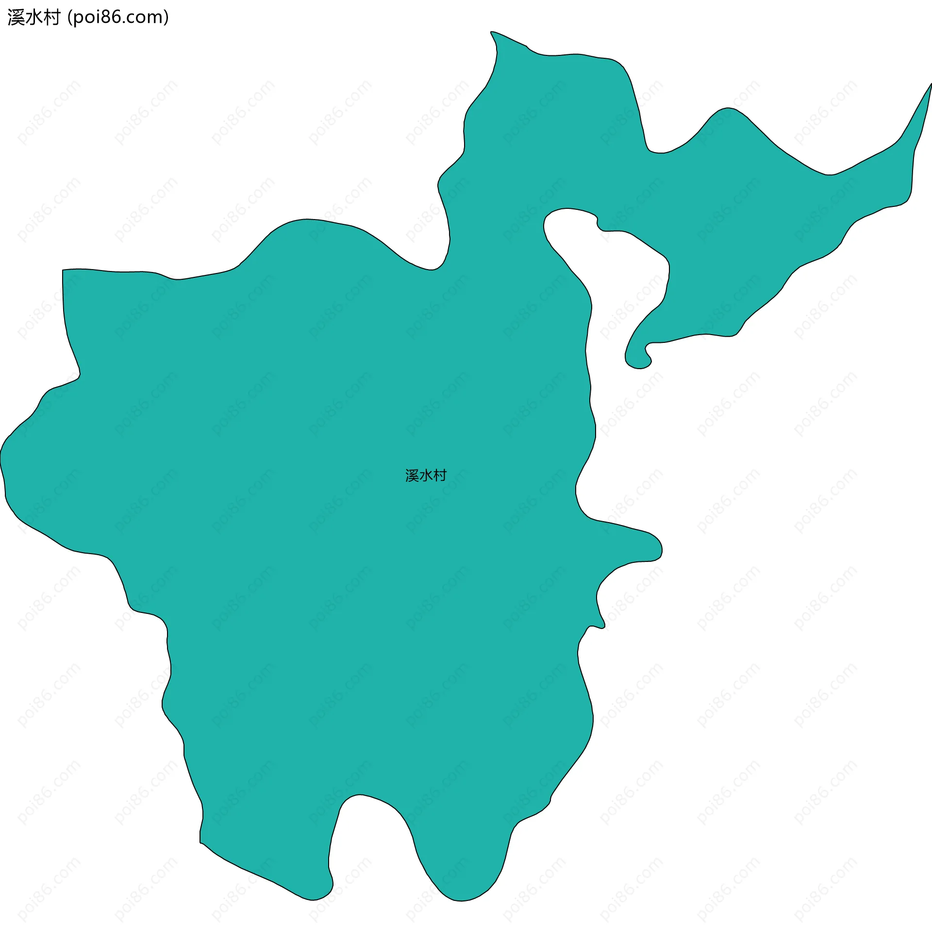 溪水村边界地图