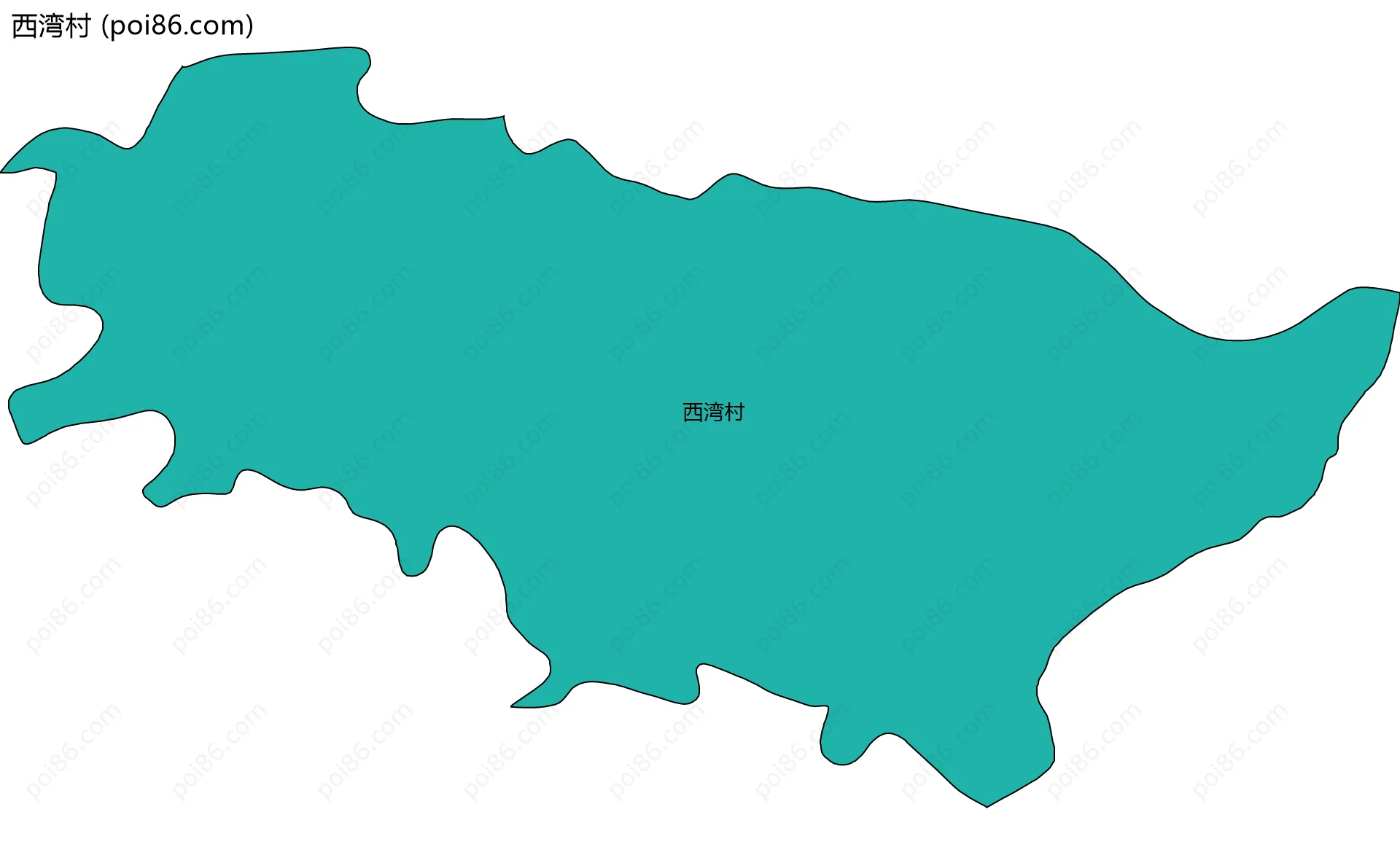 西湾村边界地图