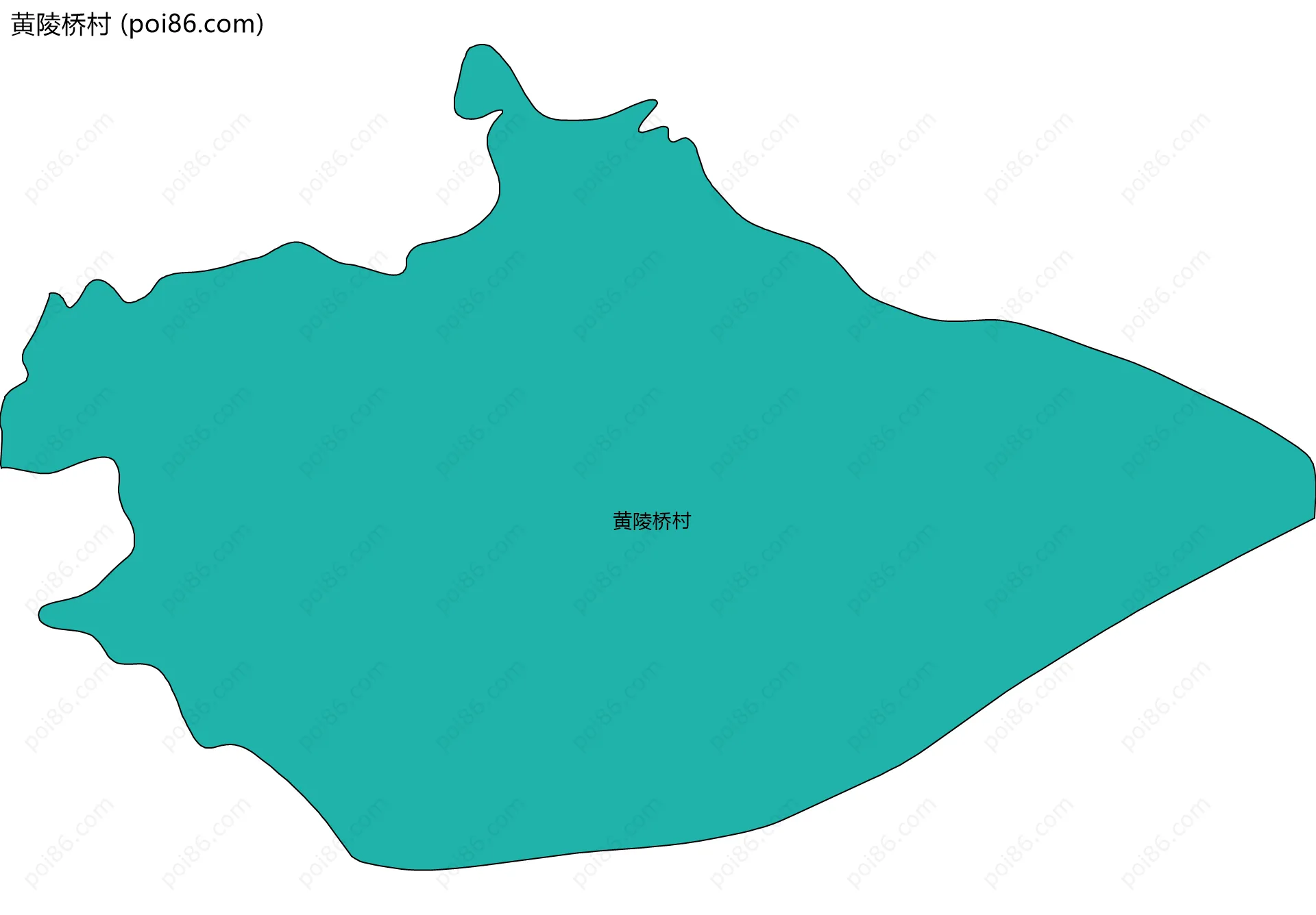 黄陵桥村边界地图