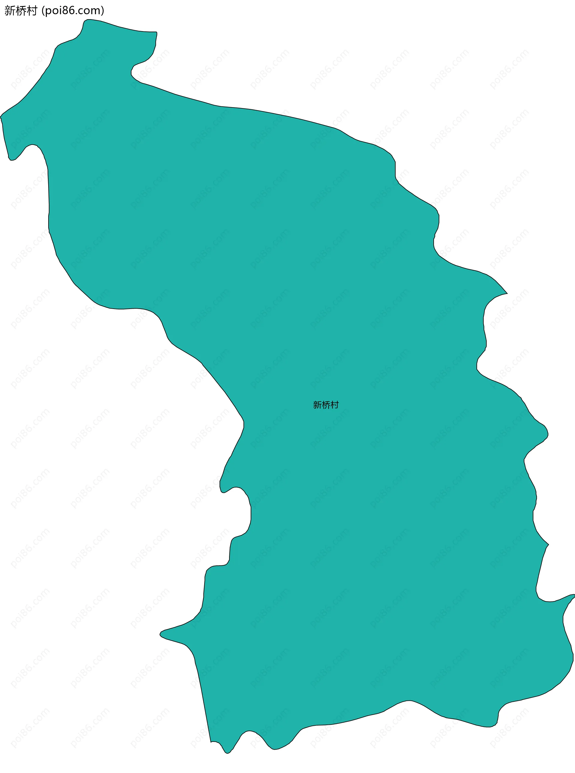 新桥村边界地图