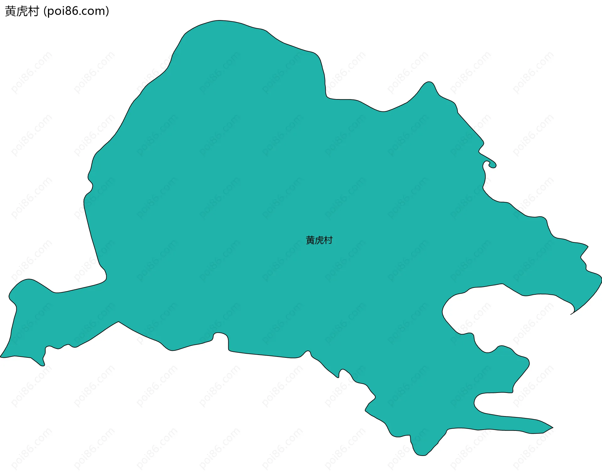 黄虎村边界地图