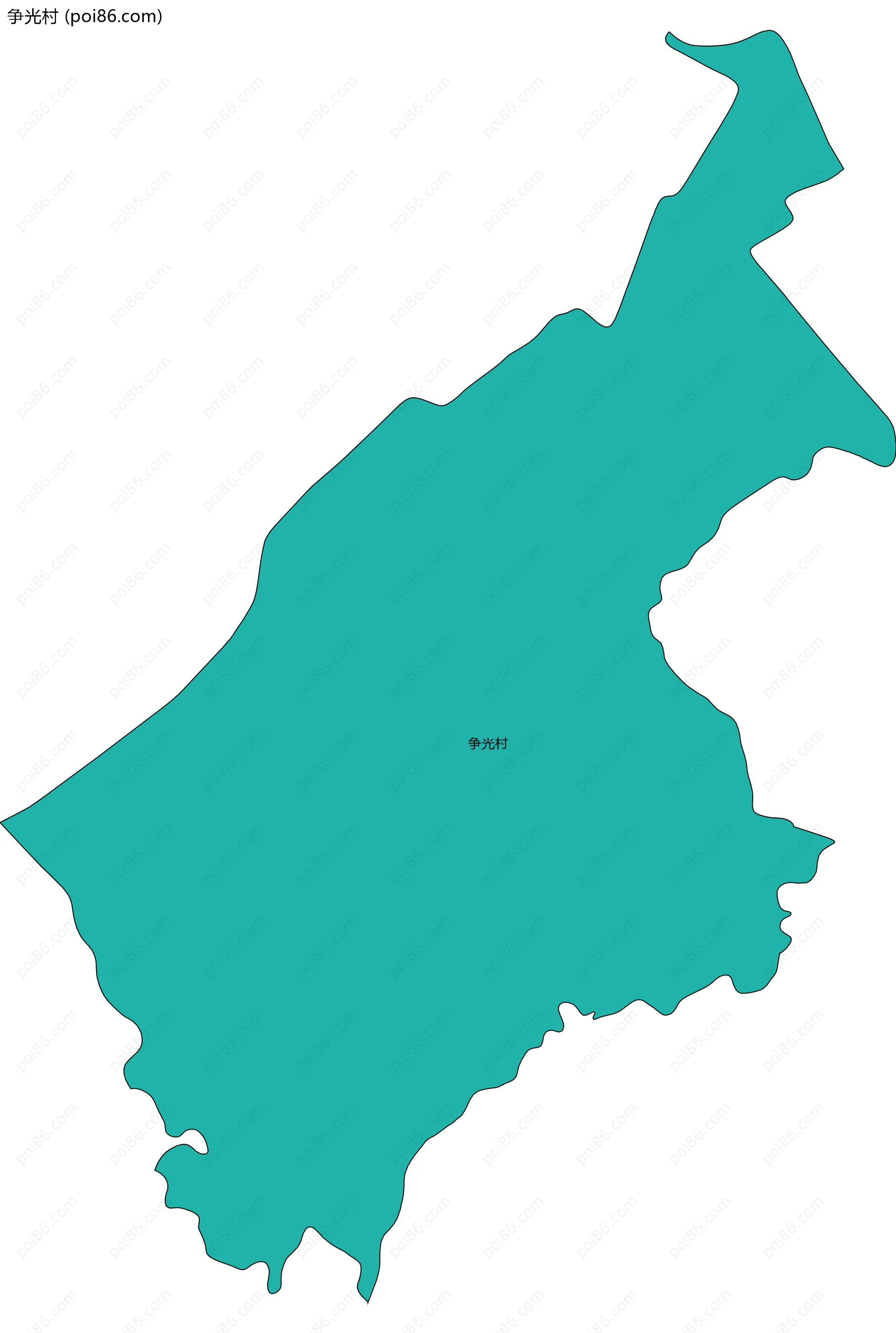 争光村边界地图