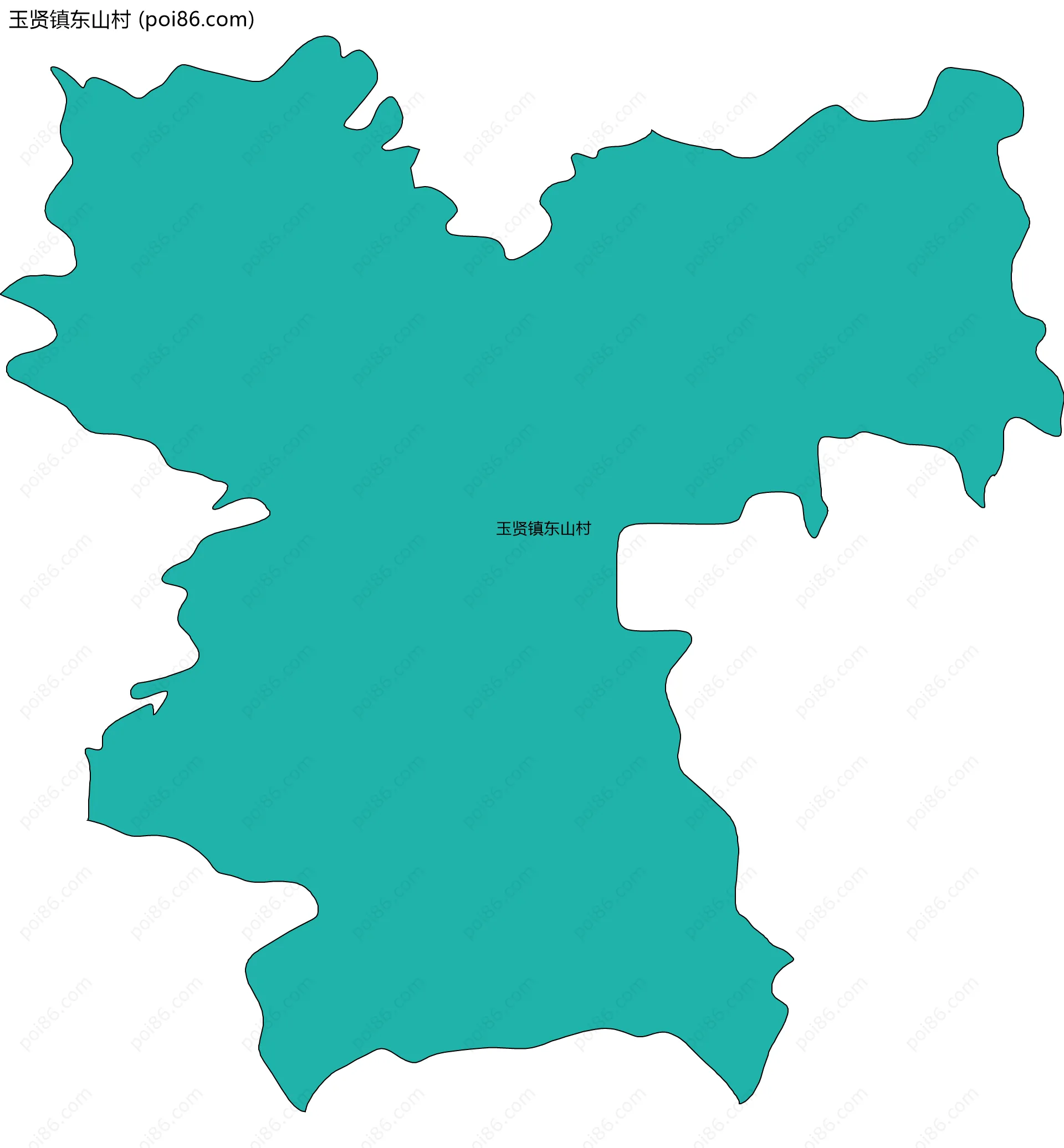 玉贤镇东山村边界地图