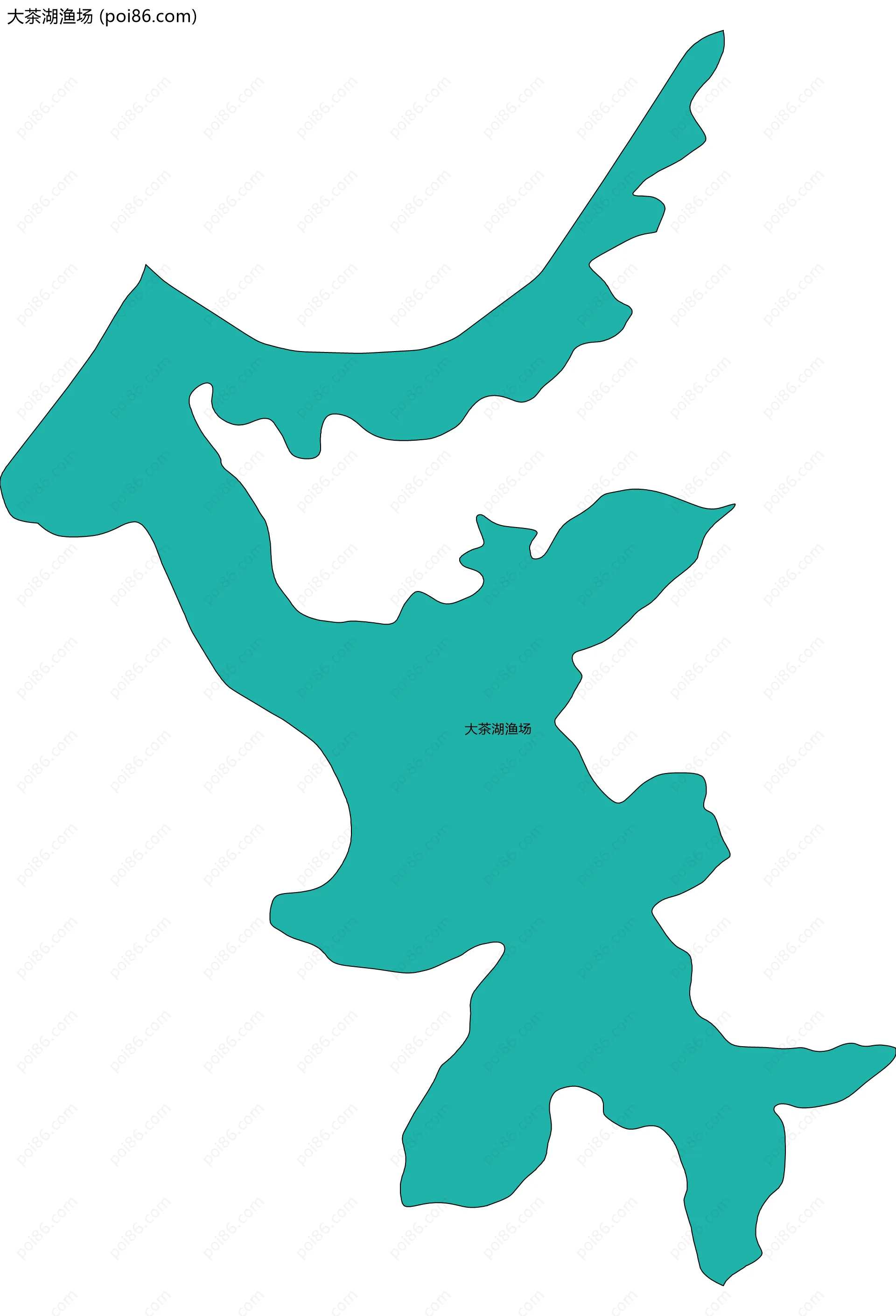 大茶湖渔场边界地图