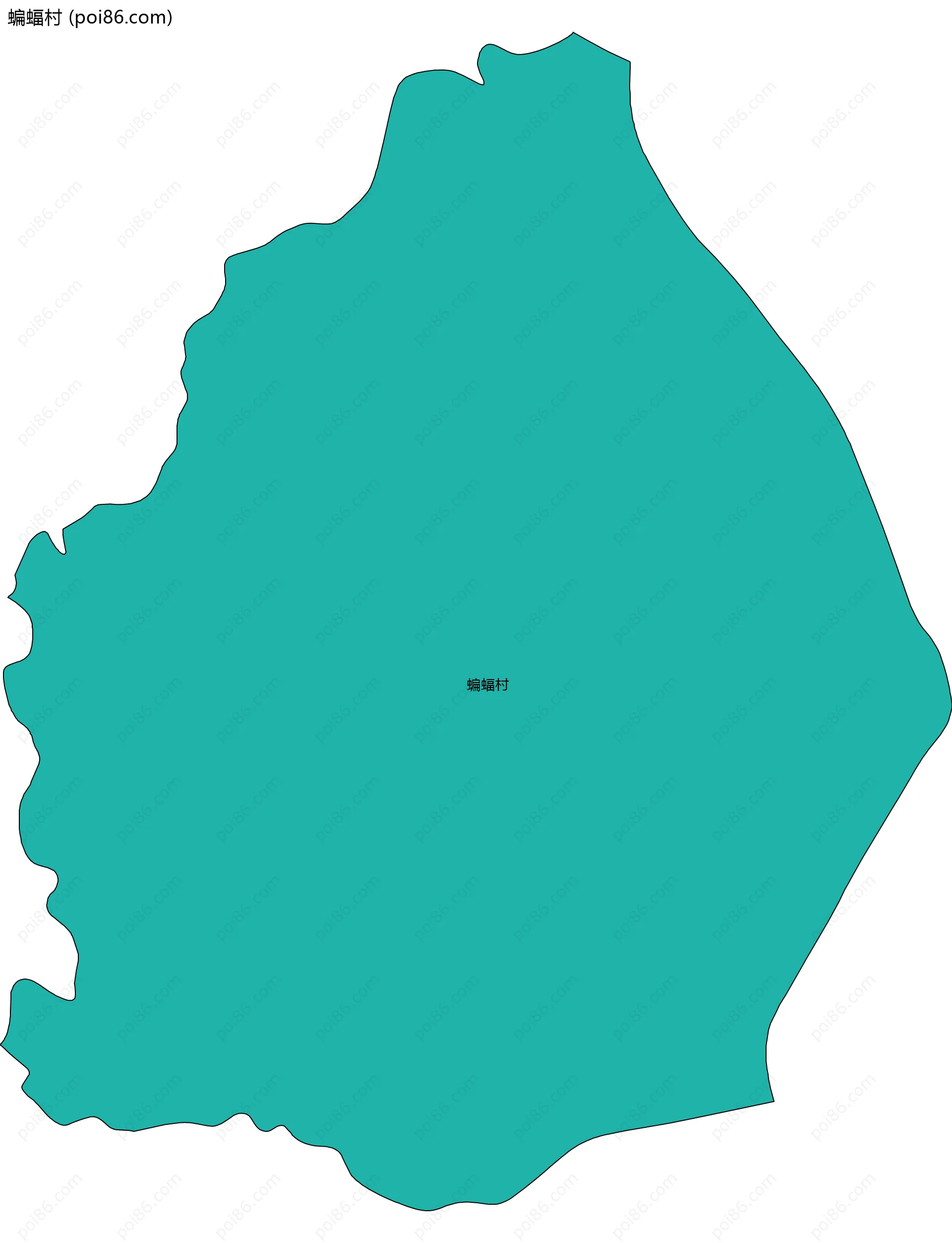 蝙蝠村边界地图