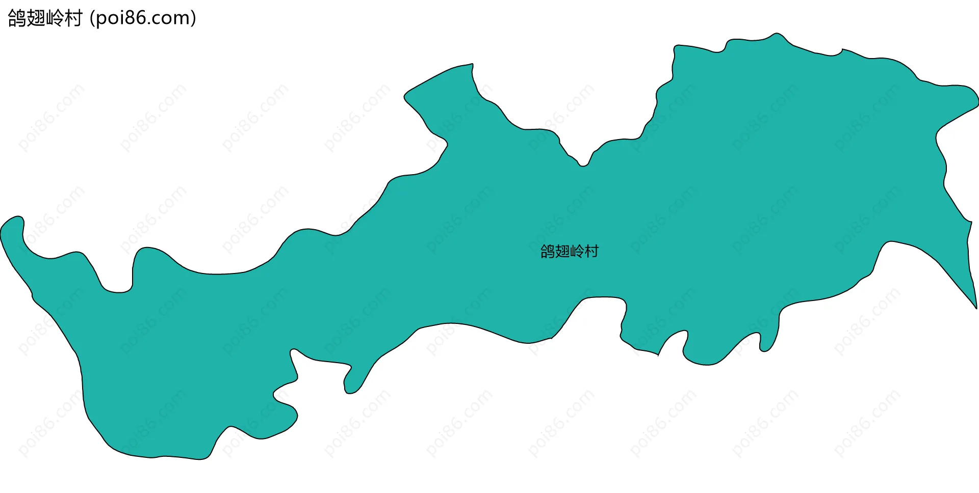 鸽翅岭村边界地图