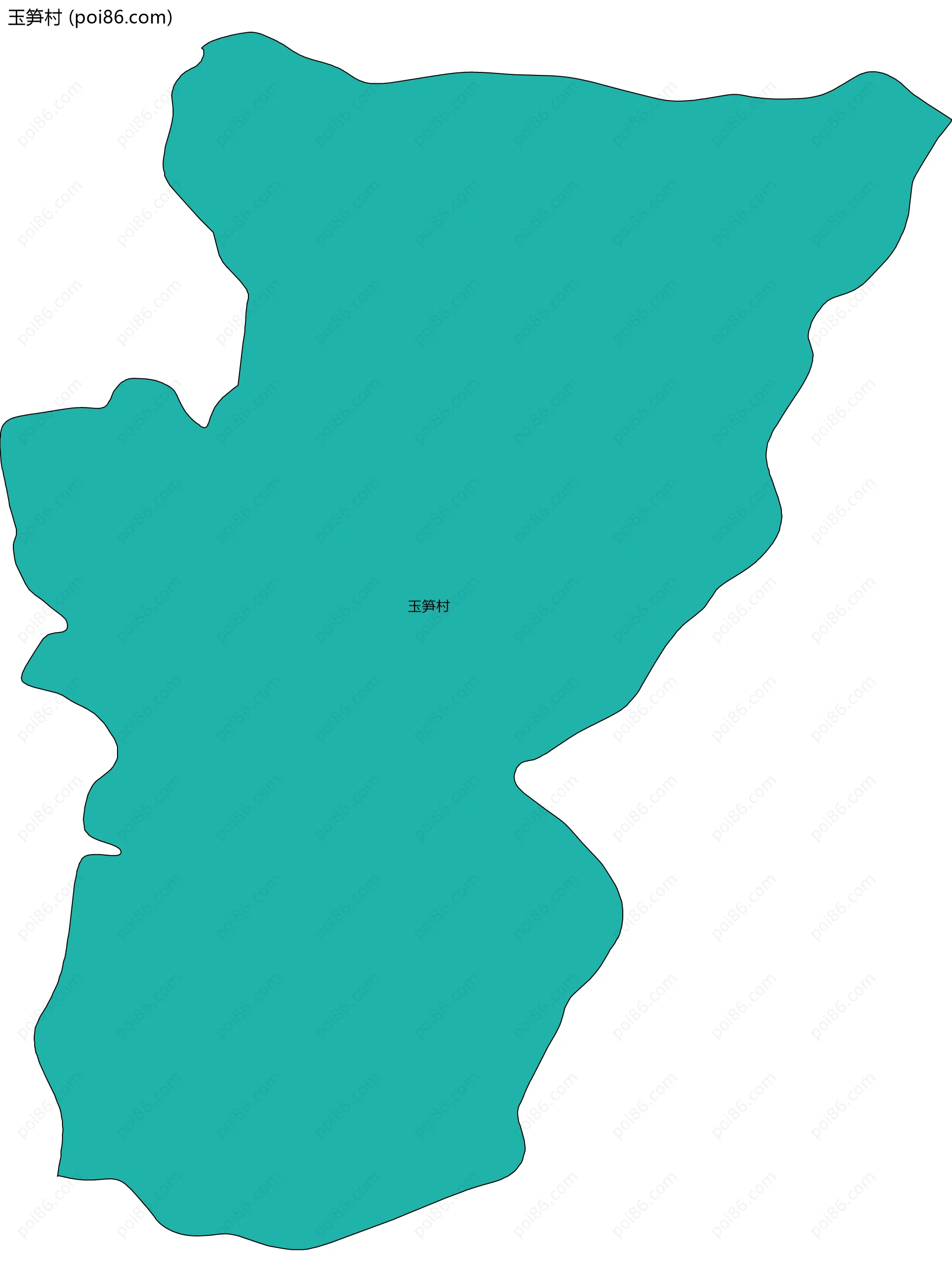 玉笋村边界地图