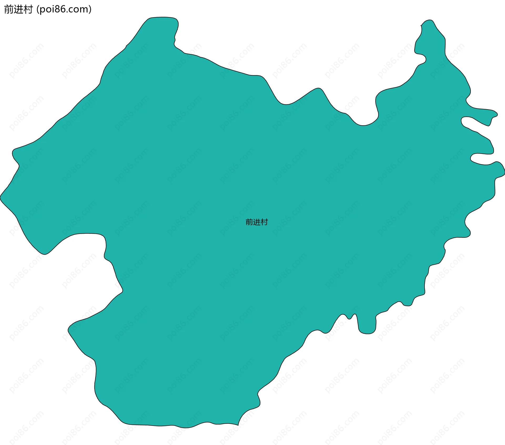 前进村边界地图