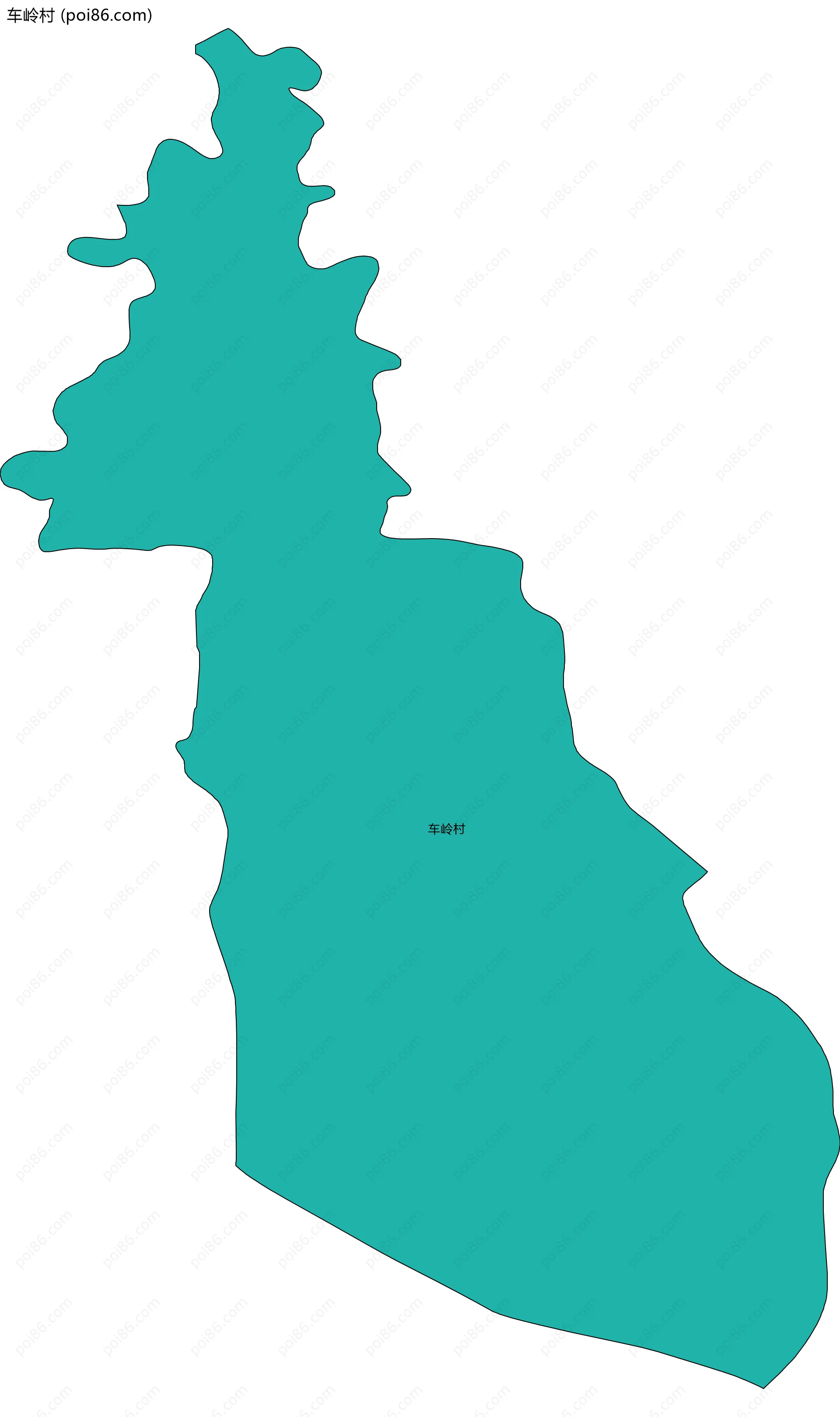 车岭村边界地图