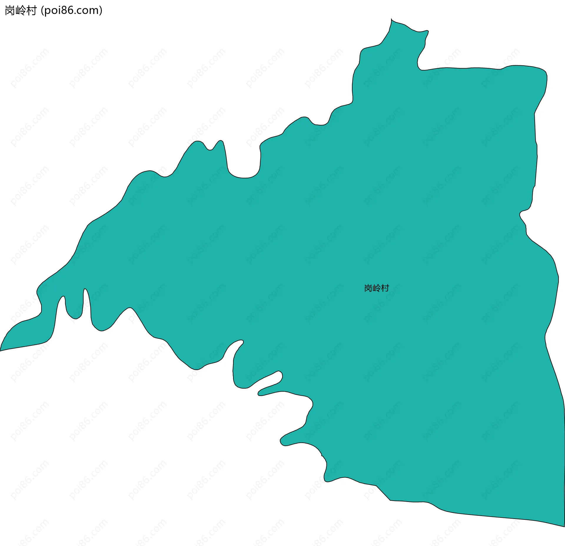 岗岭村边界地图