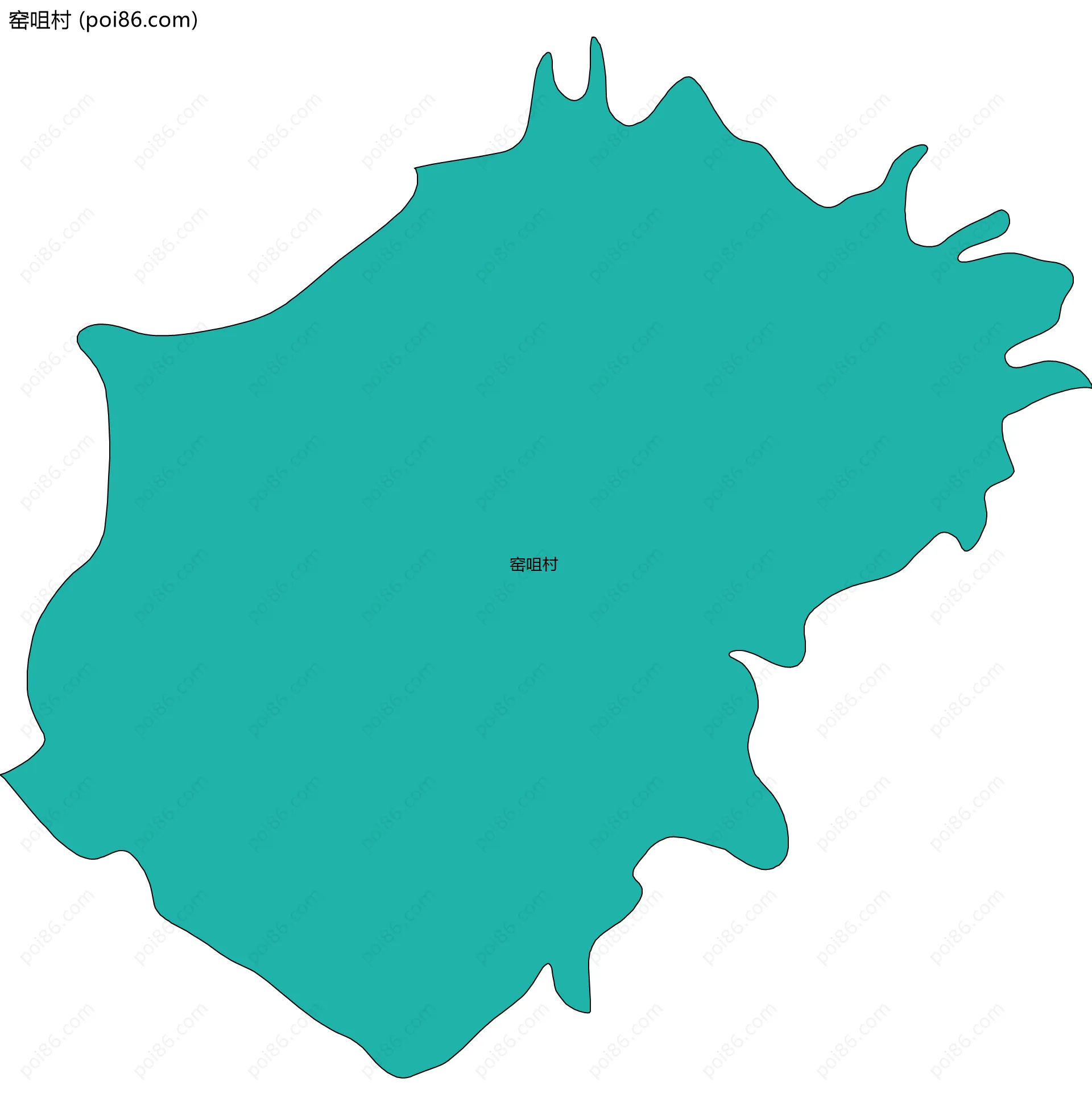 窑咀村边界地图