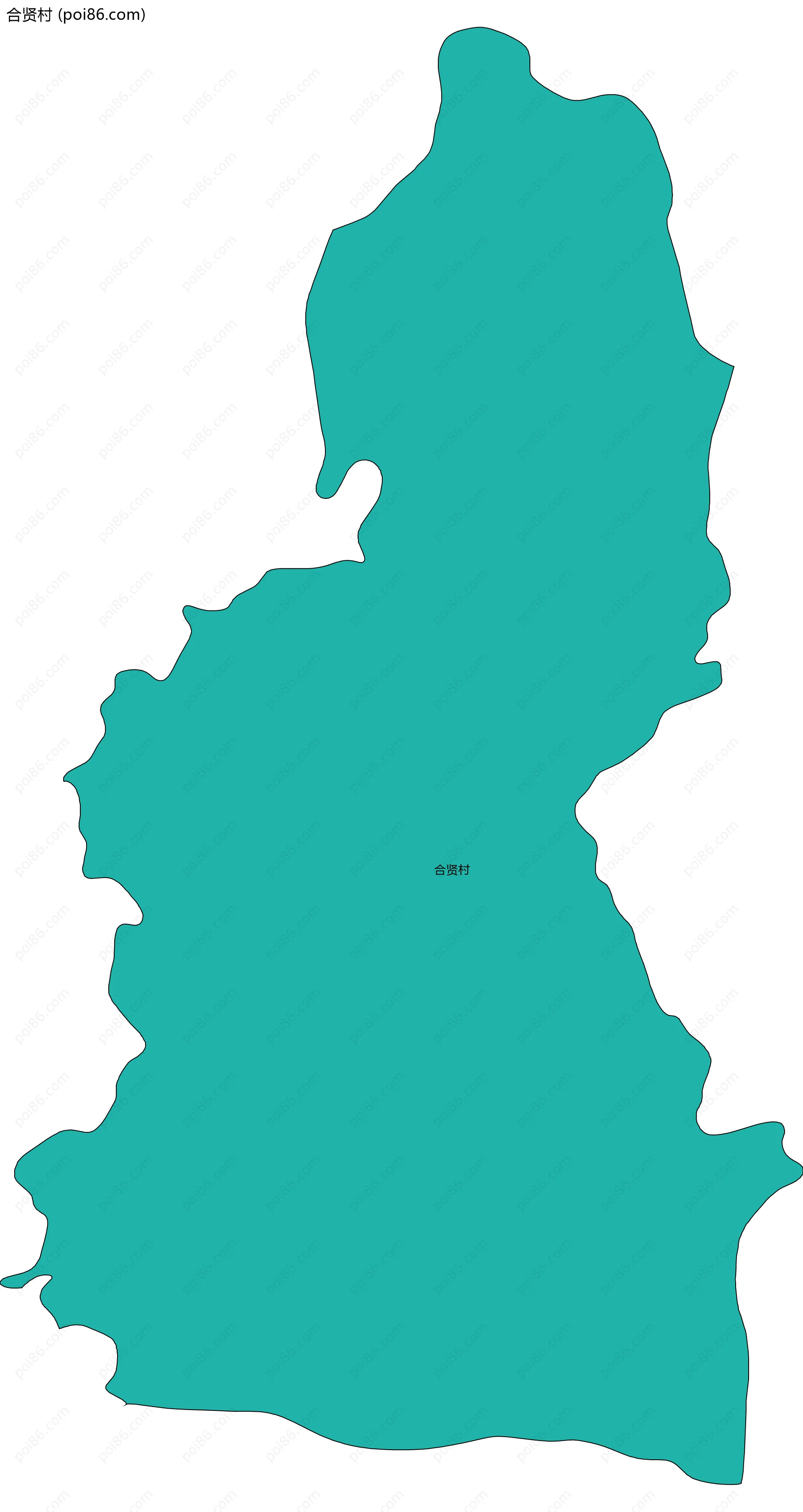 合贤村边界地图