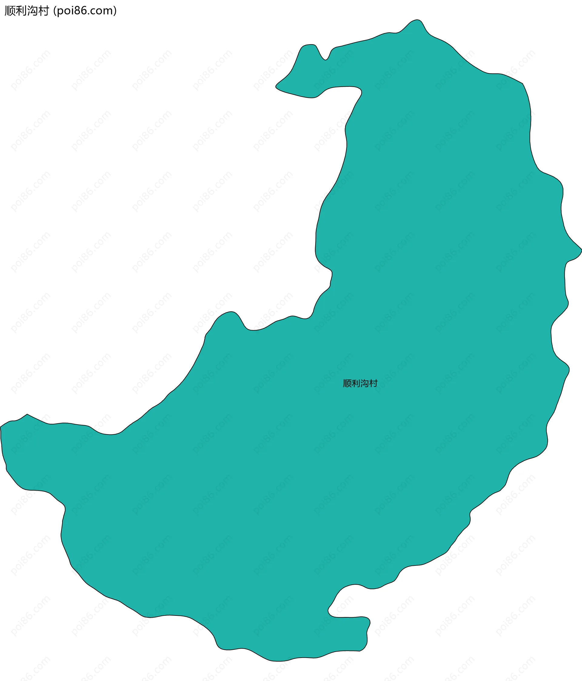 顺利沟村边界地图