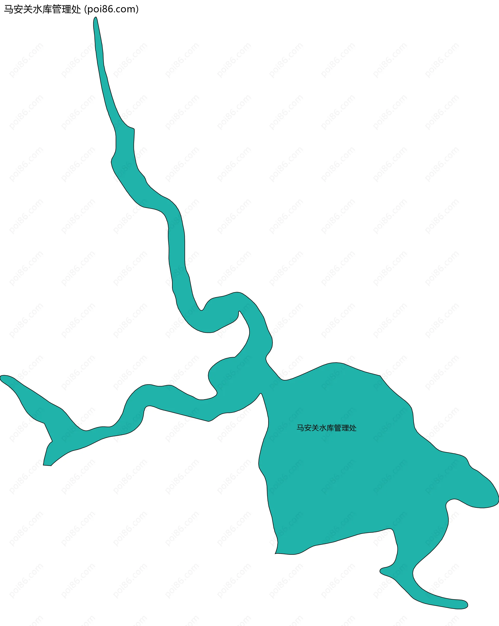 马安关水库管理处边界地图