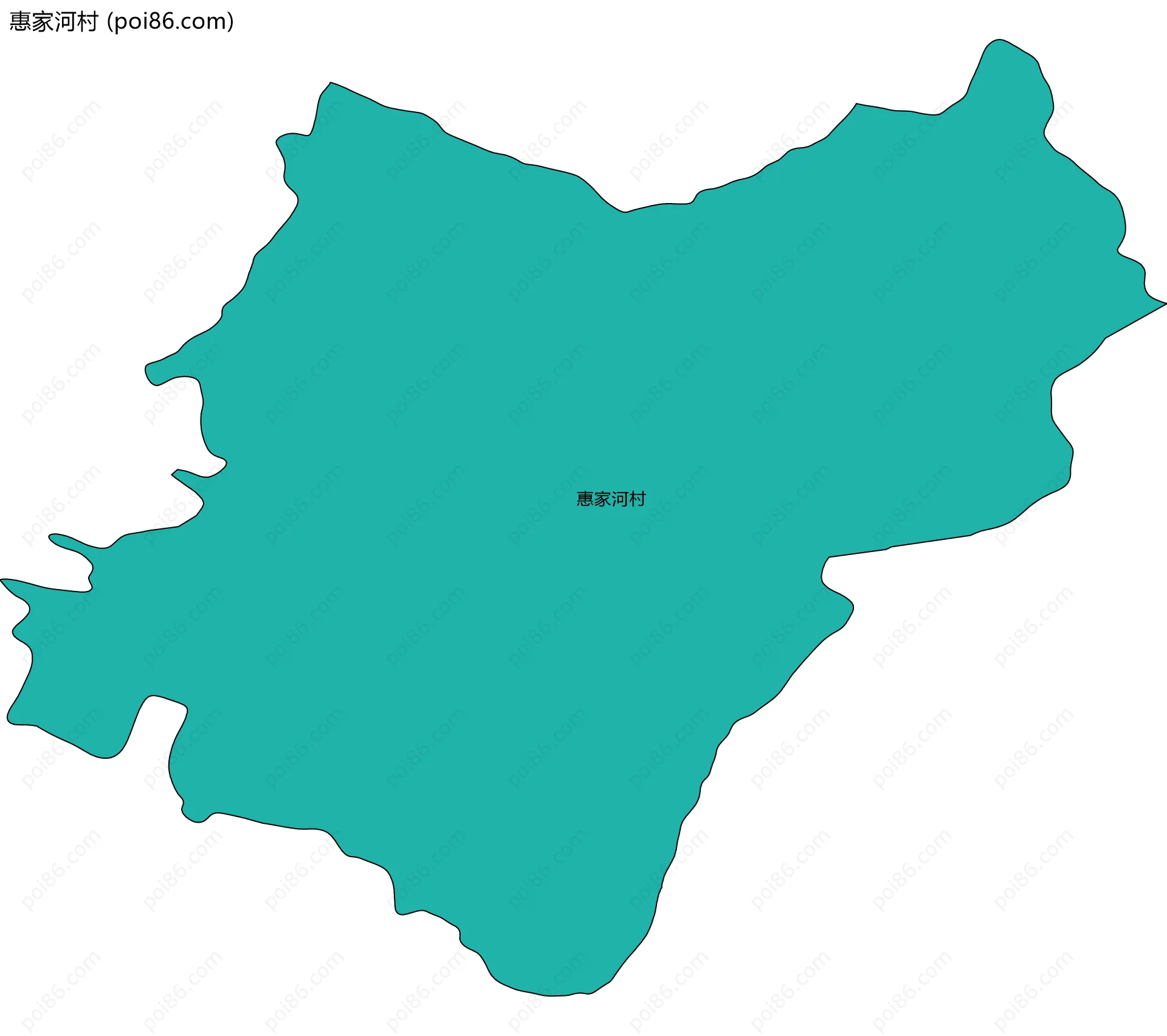 惠家河村边界地图