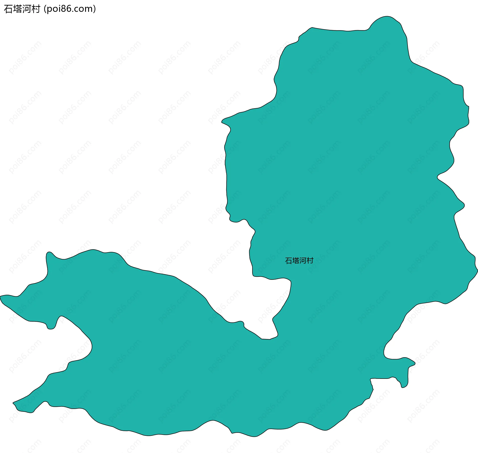 石塔河村边界地图