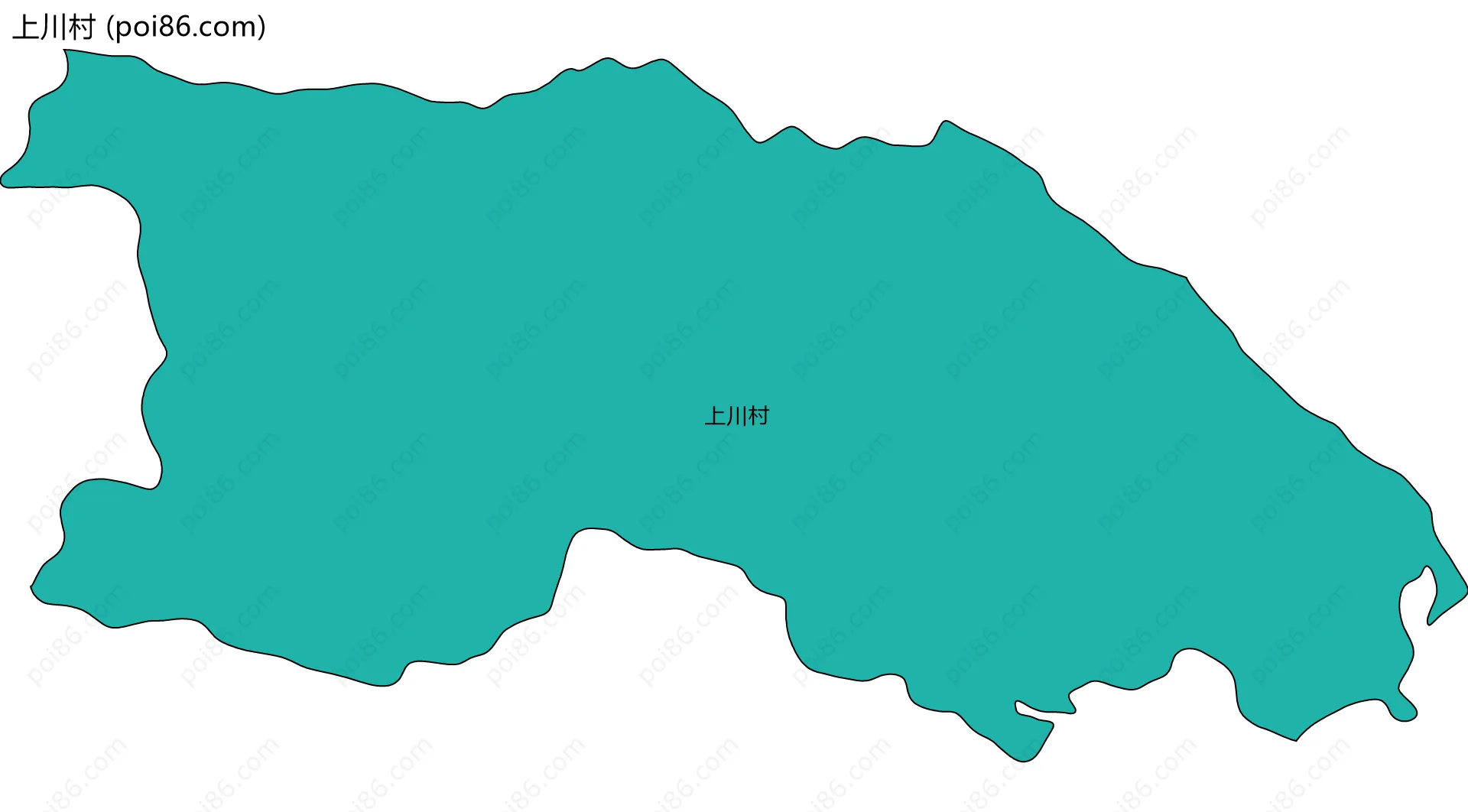 上川村边界地图