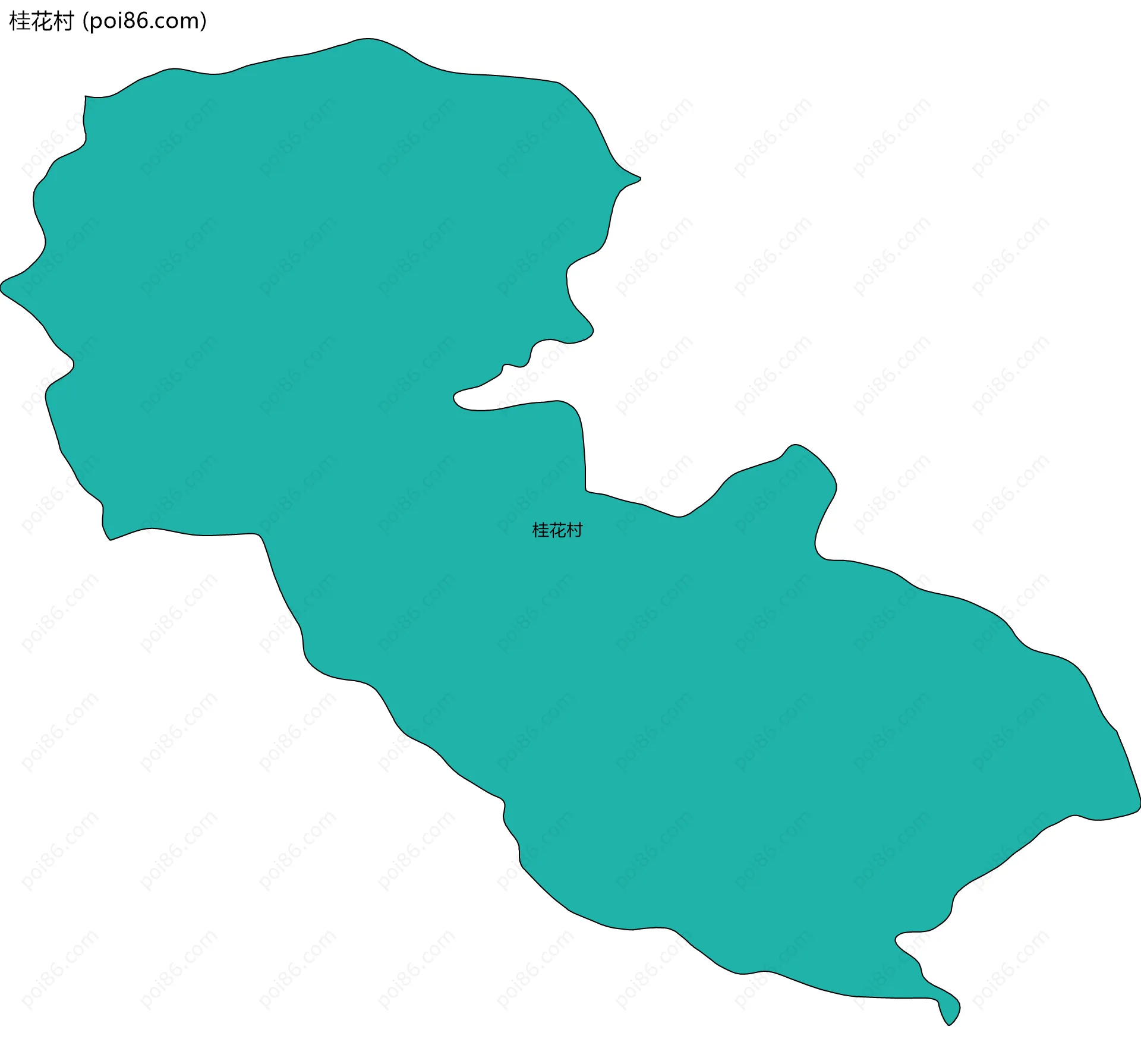 桂花村边界地图