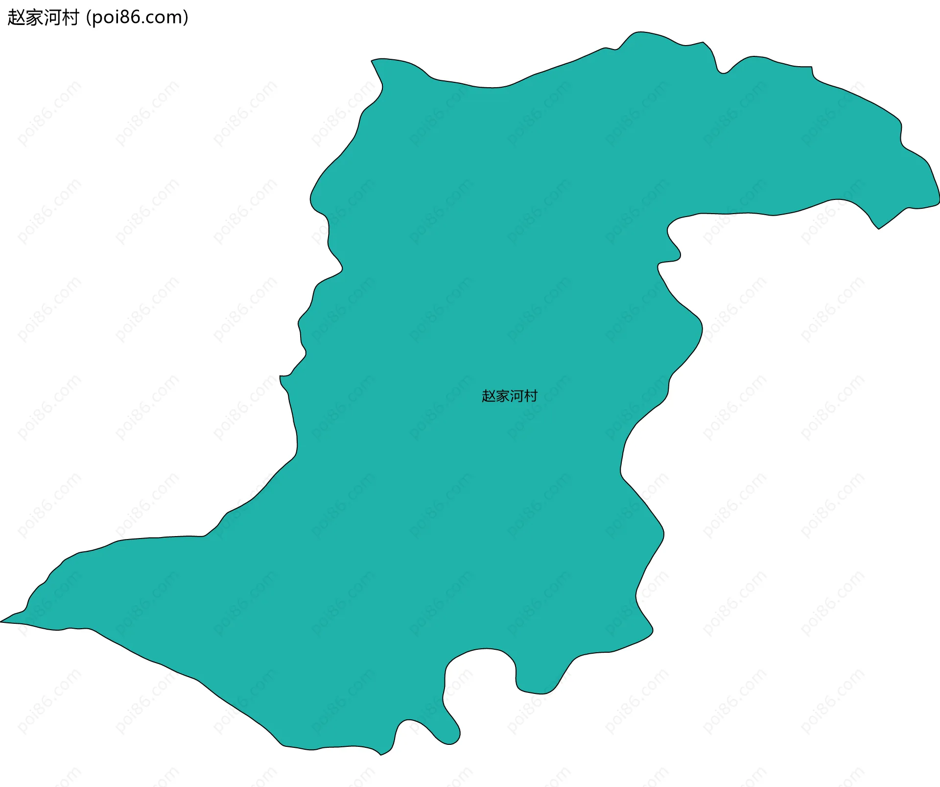 赵家河村边界地图